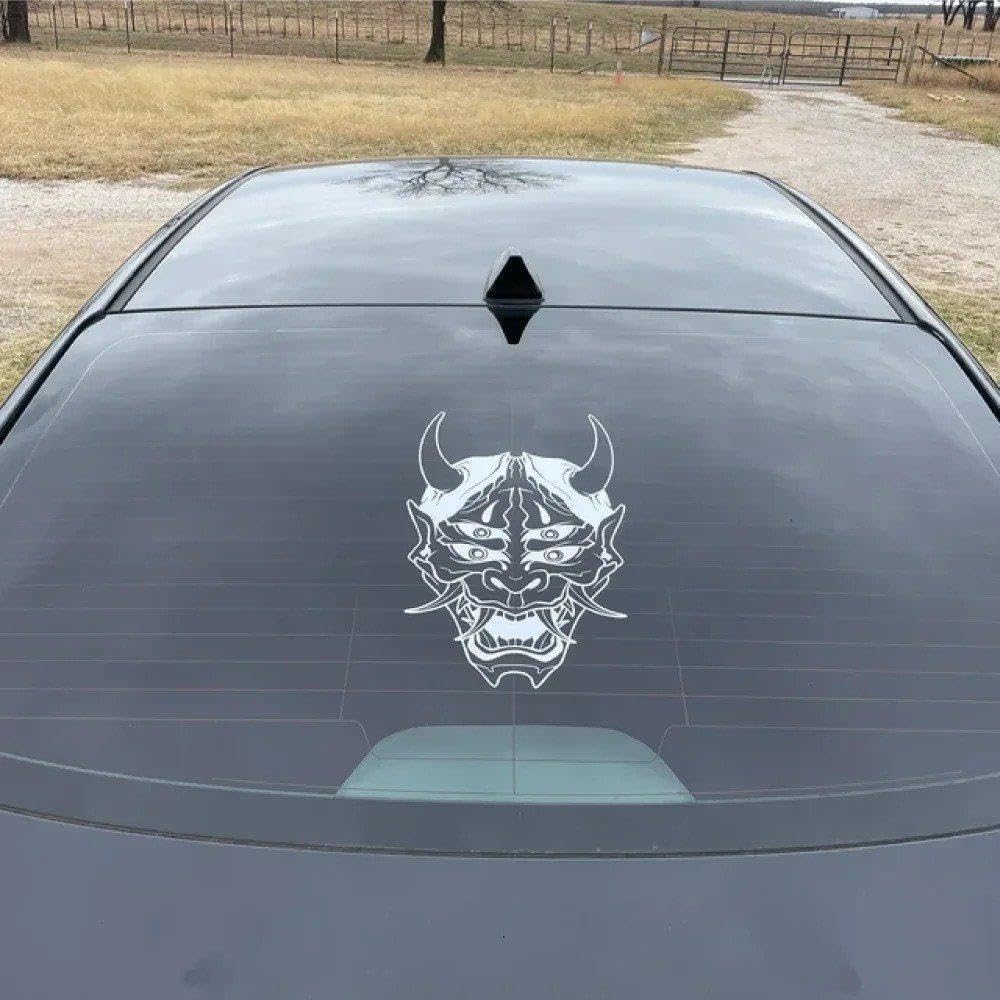 Decalcomanie Per Auto In Vinile Con Teschio Adesivi SUV Per Auto Antigraffio Impermeabili Per La Decorazione Del Parabrezza Della Porta Finestra(G,55cm x 33cm)