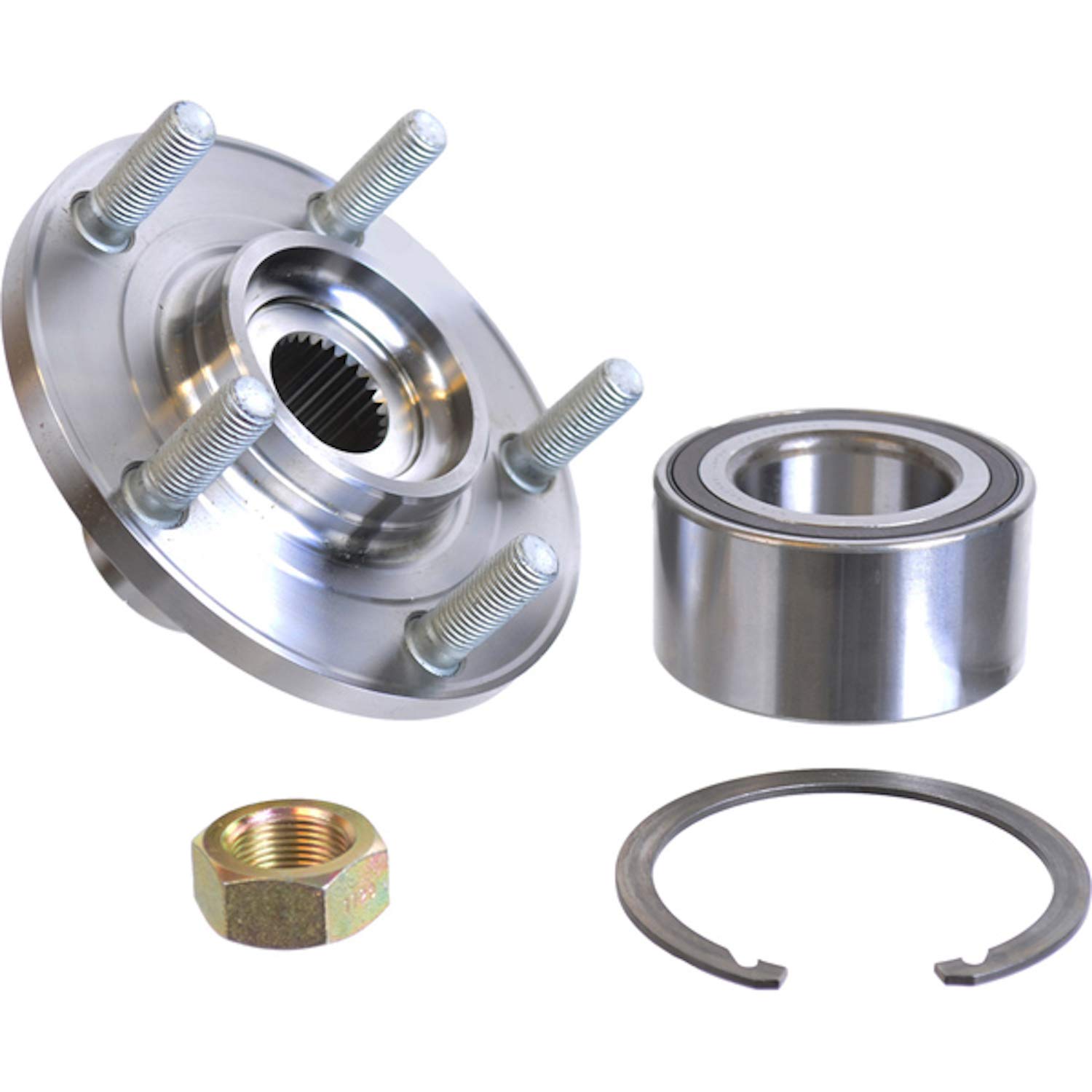 QJZ Front Wheel Hub Assembly Kit - 2 Pack For 2007-2012 Dodge Caliber & 2007-2013 Jeep Compass/Patriot