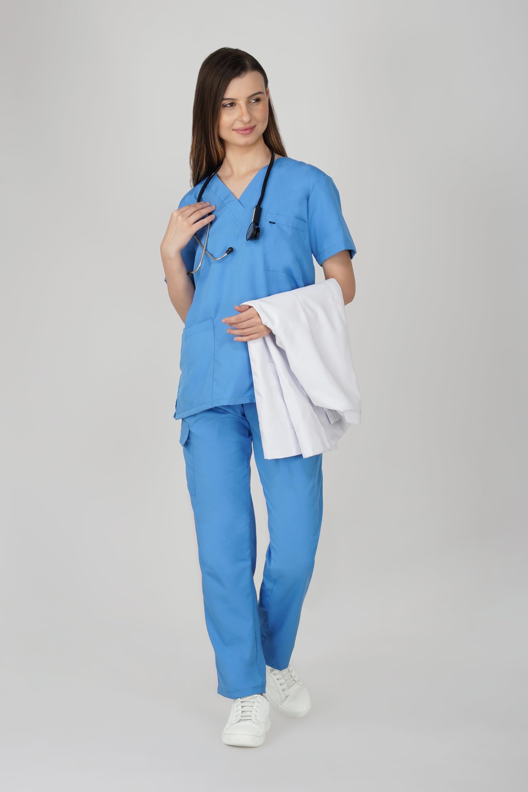 PRAGATI TRENDS Women Scrub Suit - Ideal for Doctors, Nurses, Dentists and Healthcare Professionals