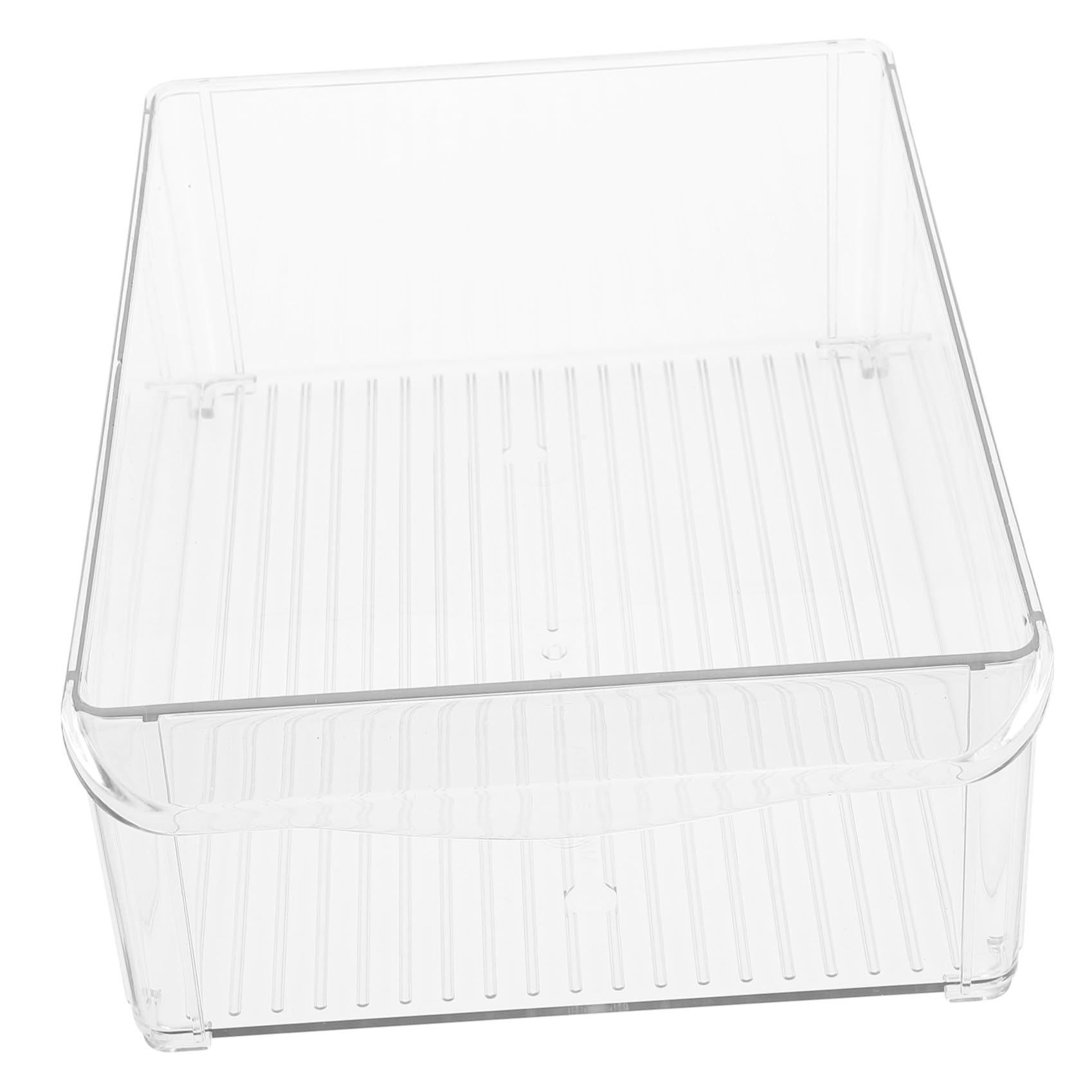 NOLITOY Caja Organizadora Apilable para Refrigerador, Transparente, Tapa
