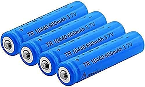 Baterías De Iones De Litio Recargables para Linterna De Luz LED, Control Remoto 10440 3.7 V 600 MAh, 4 Unidades