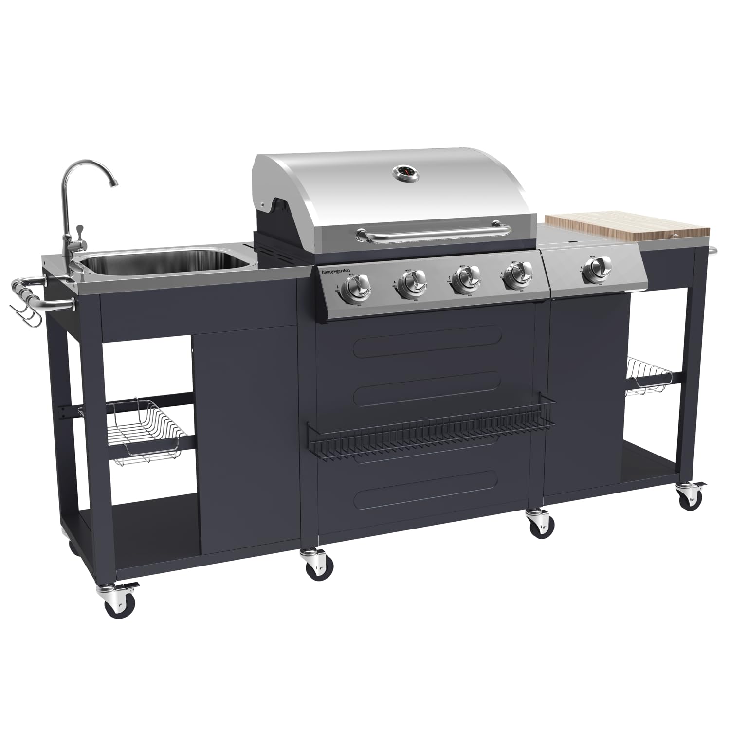 HAPPY GARDEN Cuisine d'extérieur Texas 4+1 Brûleurs 17,2 kW