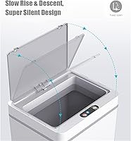 Vista 4 de Slim Smart Trash Can Automatic Dustbin Motion Sensor Trash Can Smart Electric Waste Bin Home Rubbish Can for Kitchen Bathroom Garbage Can，13L