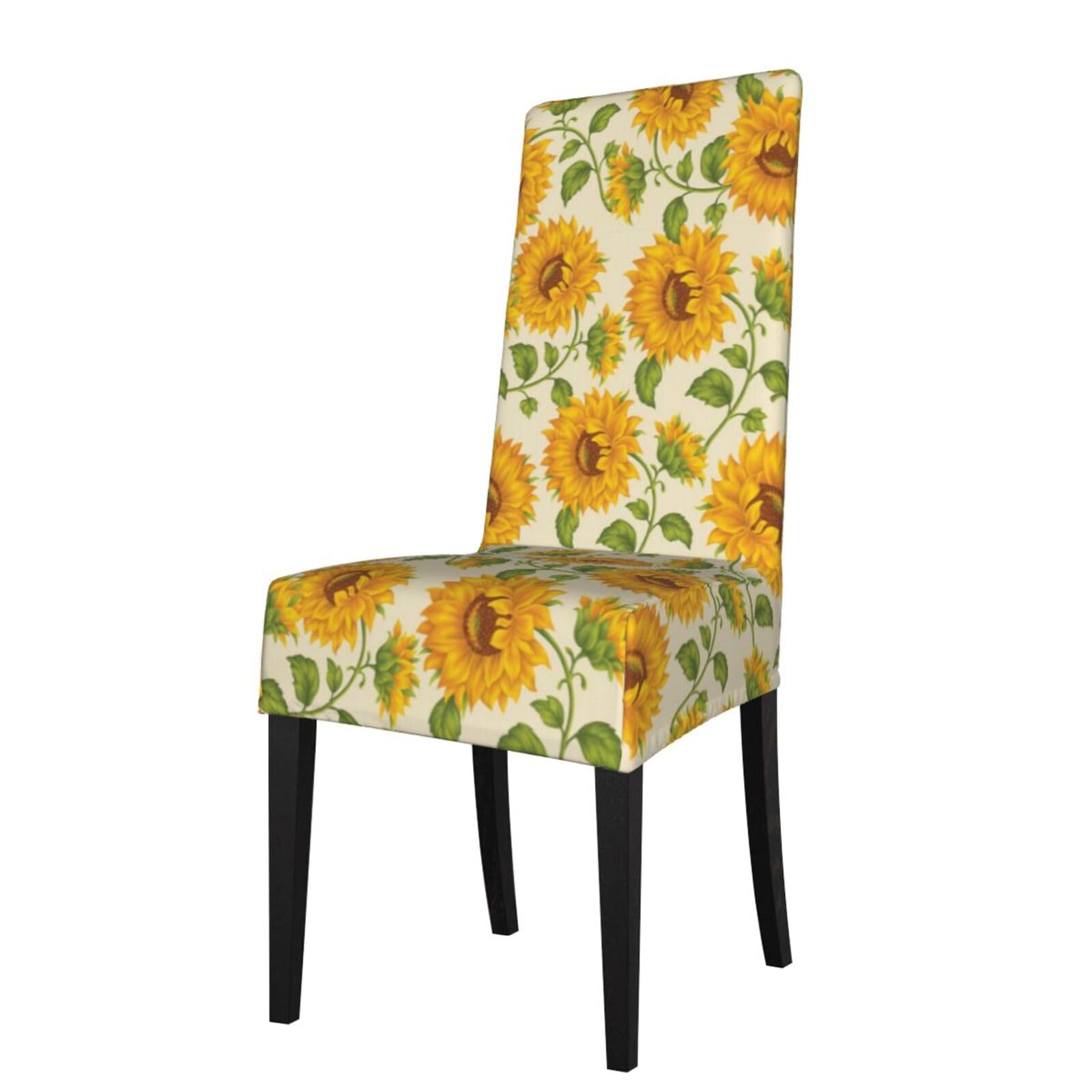 LKYMOH Drawn Sunflower, Chair Covers Stretch Chair Slipcovers for Dining Room, for Party Pet Protection Universal Fit Soft Polyester