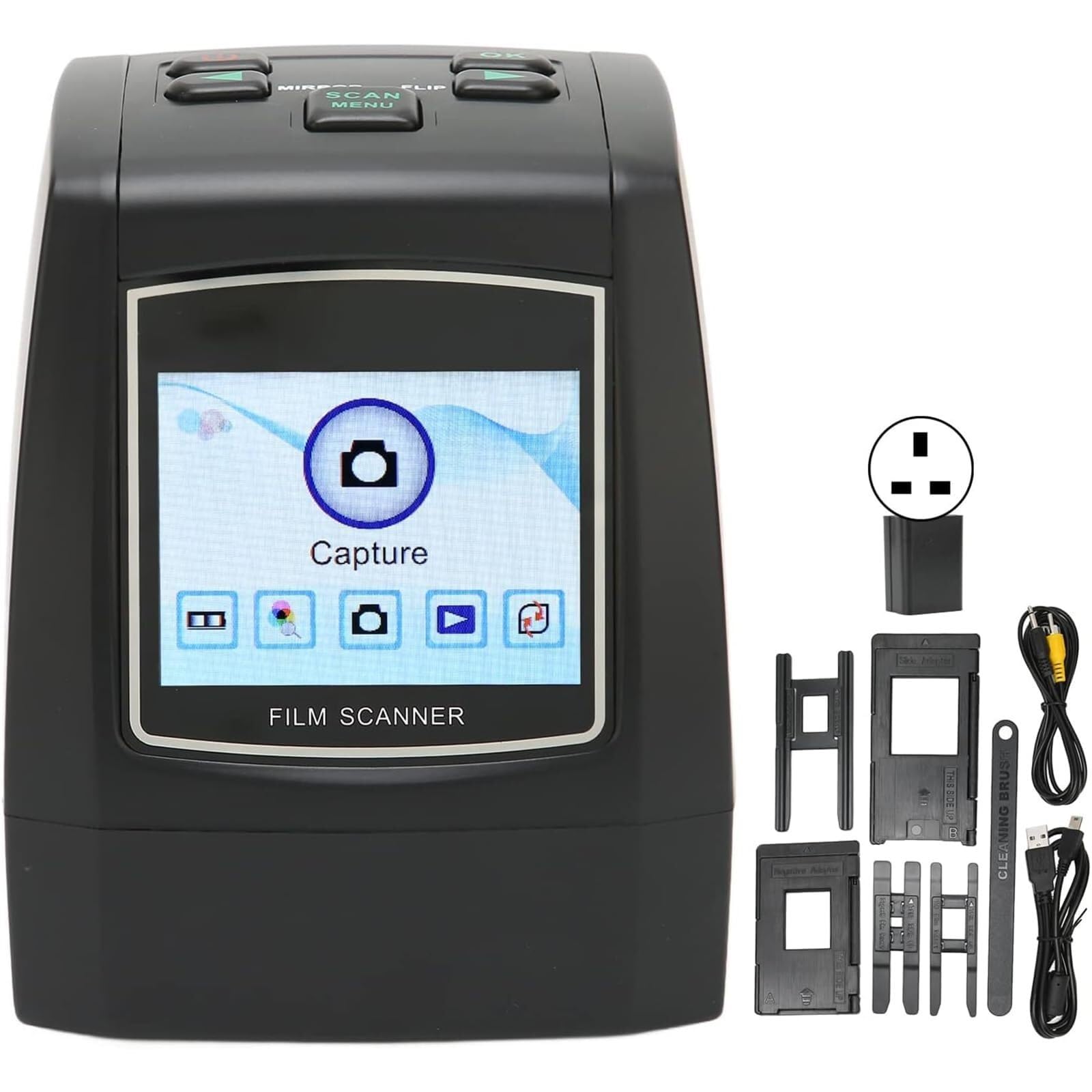 Mini escáner de Diapositivas de película Digital, escáner fotográfico, Convierte automáticamente 135, 126 kpk, 110, 8 Diapositivas monocromáticas en imágenes JPEG de 220.000 píxeles