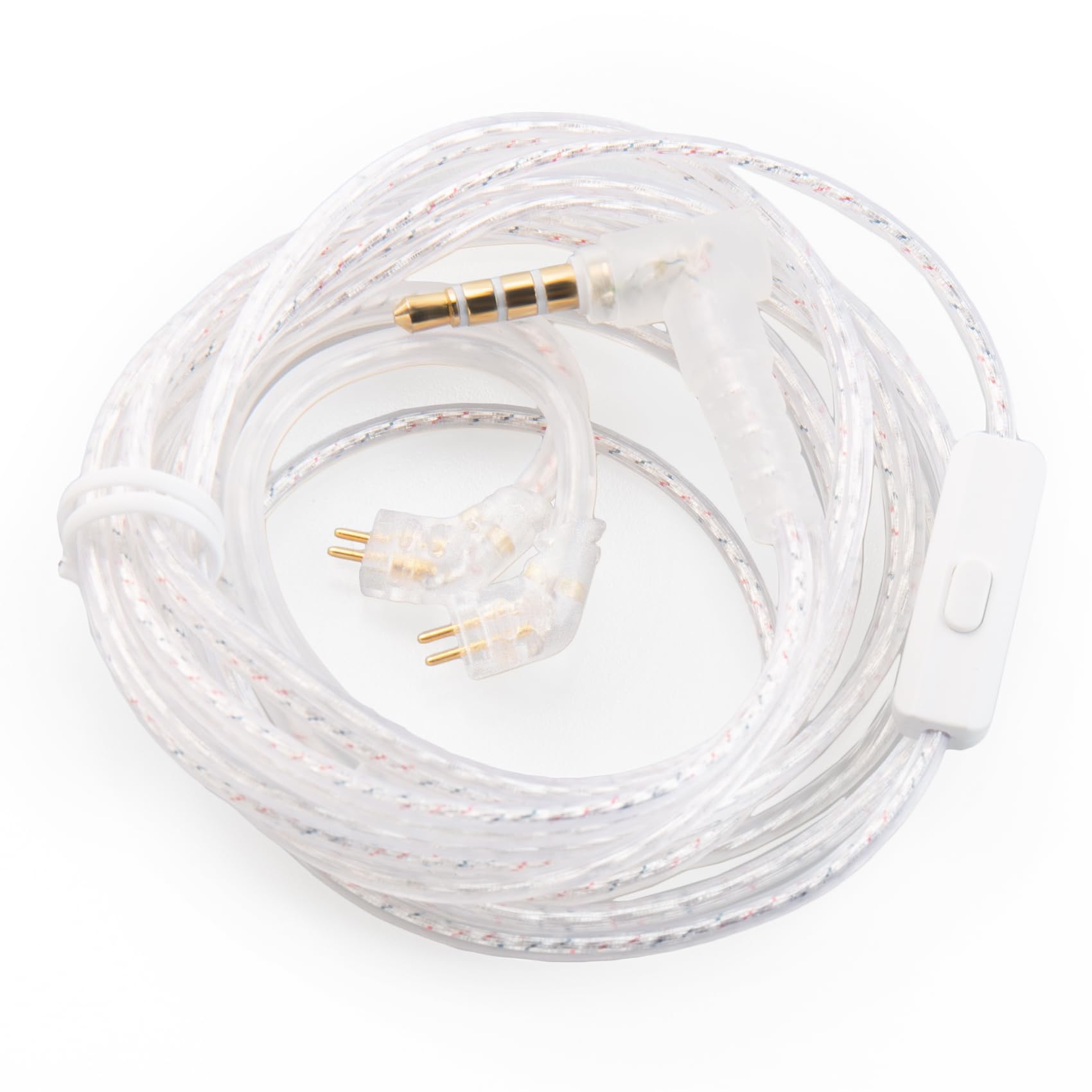 KBEAR High Purity Oxygen-Free Silver Plated 2pin IEM Cable,HiFi Wired Earbuds Detachable Upgrade Cable for KZ ZST ZSR ED12 ES3 ES4 ZS10 BA10 AS06 AS10