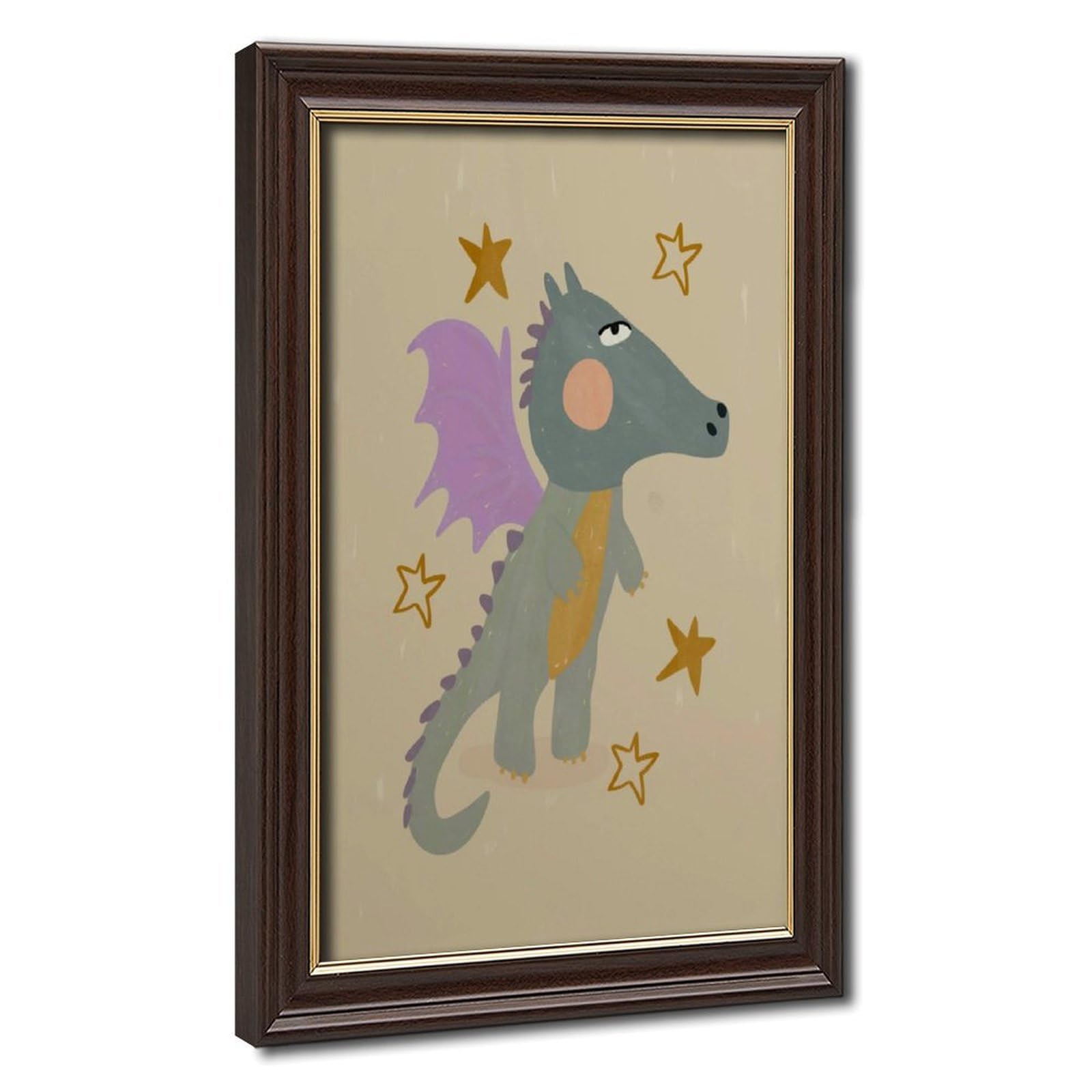 Bareronor Kids Dragon Poster Canvas Poster Bedroom Decor Landscape Office Room Decor Gift 24" L X 36" W