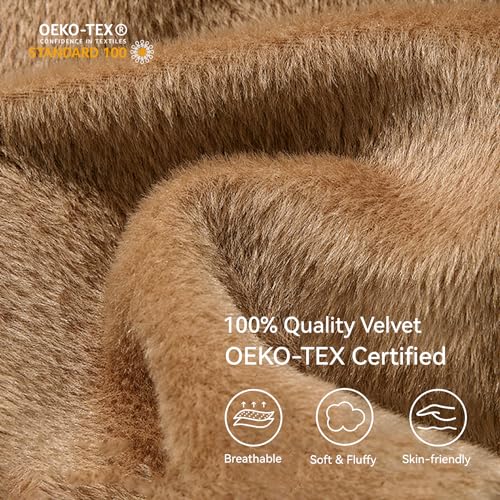 Image of Grassix Velvet Quilt Set King Size, Luxury Patchwork Design, Green Caramel | Lightweight Velvet Comforter with 2 Pillow Shams, Soft Bedspread Coverlet, Quilted Bedding Set for All Seasons, 108 inchx96 inch