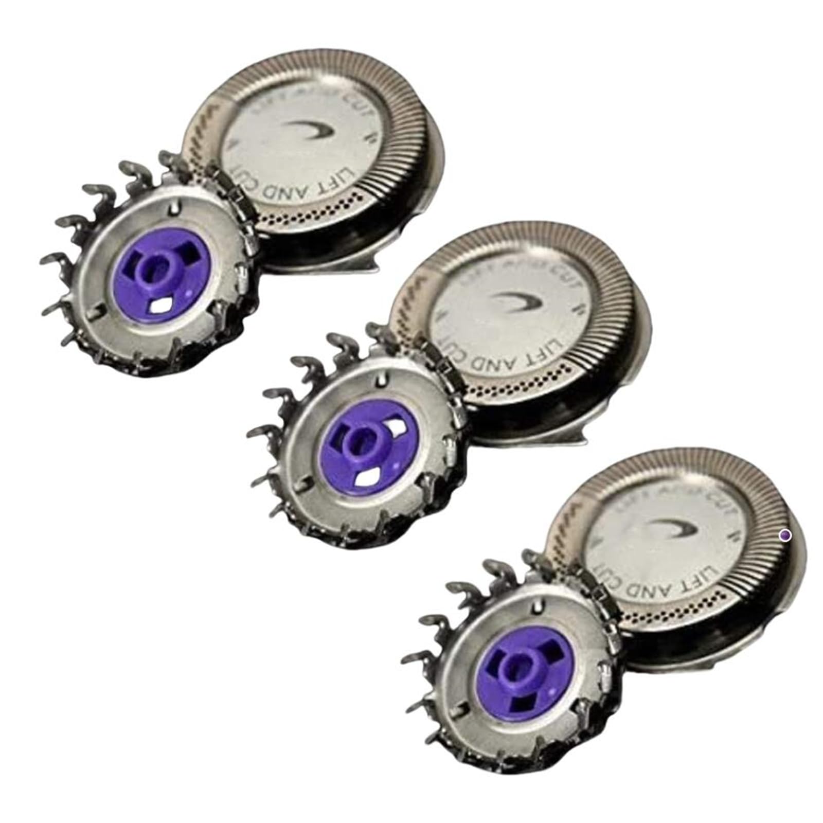 Honfitat Purple 3Pcs Electric Shaver Head Razor Blade Network Replacement For Philips Hq8