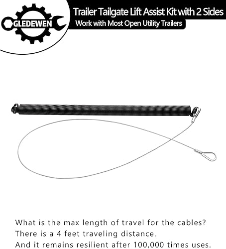 Vista 25 de Gledewen Kit de reemplazo de rodillos de asistencia de elevación de remolque, compatible con kit de asistencia de elevación de portón trasero