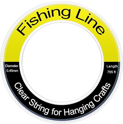 Clear Fishing Line Wire, 755 FT Invisible Clear Nylon String for Hanging Balloon Garland Crafts Picture Decorations Herain