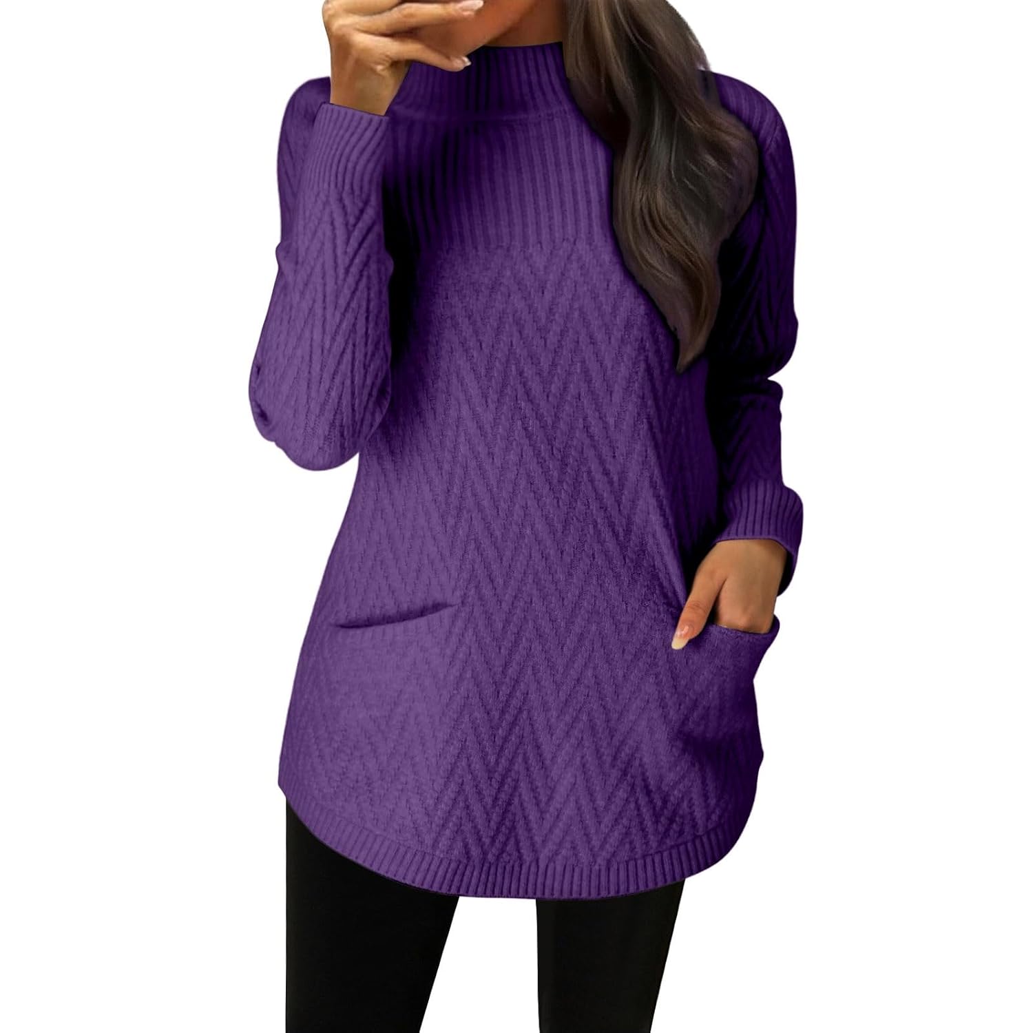Cashmere Round Neck Sweater for Women Outer Wear Oversized Long Sleeves Knitted Tops Fall Winter Clothing