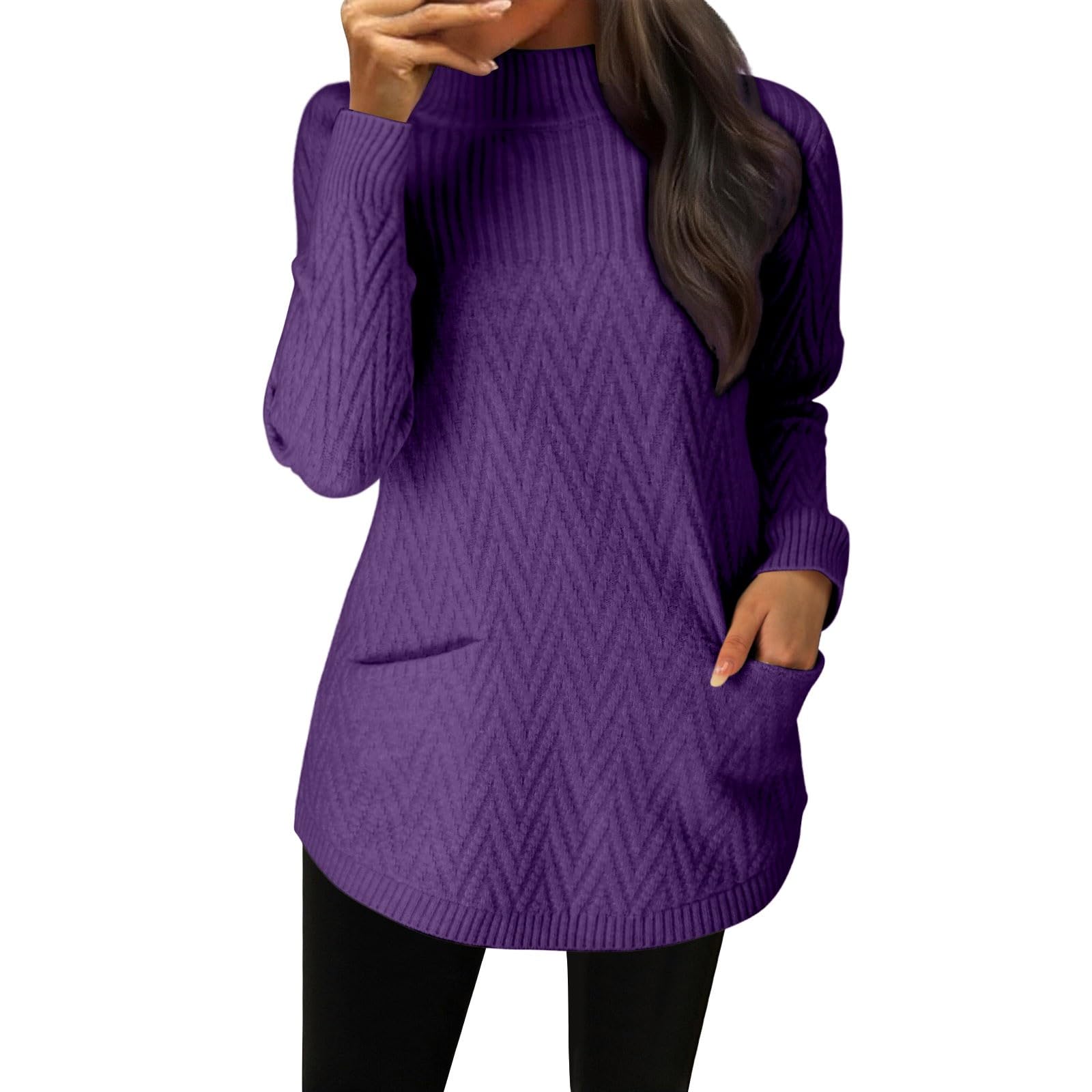 Cashmere Round Neck Sweater for Women Outer Wear Oversized Long Sleeves Knitted Tops Fall Winter Clothing
