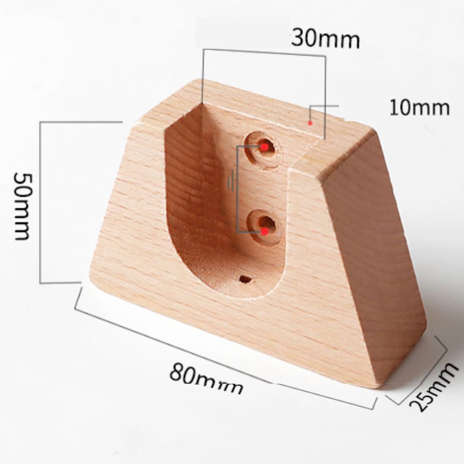 B Log - Bastone per tenda a pacchetto in legno massiccio, 99,8 cm, con staffa laterale ed elegante, perfetta per decorare la camera da letto e il soggiorno, asta singola per un elegante trattamento