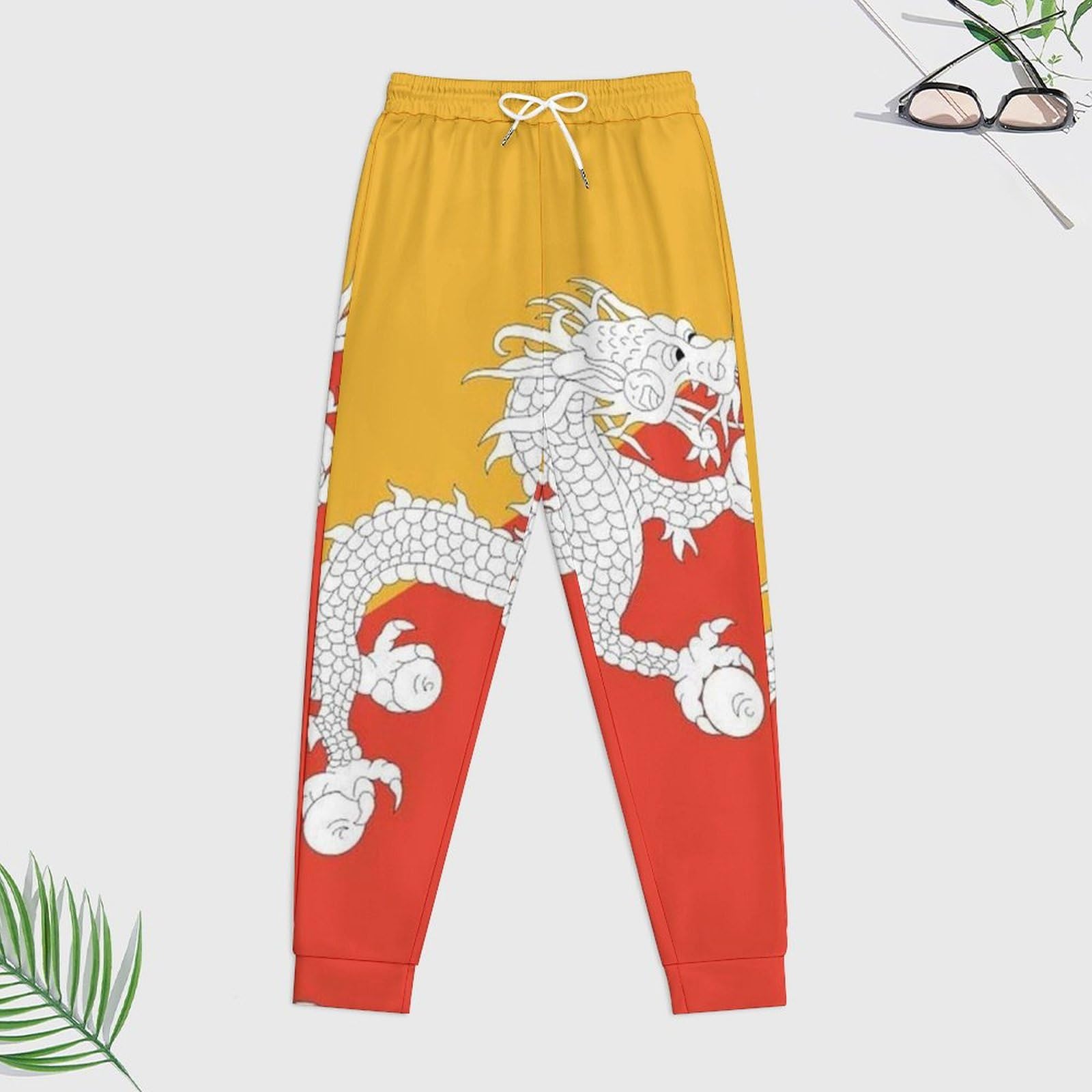 Tuta Da Donna Set Completo Da Salotto Set Da 2 Pezzi Tute Da Uomo Bandiera Della Repubblica Del Bhutan Manica Lunga Abbigliamento Sportivo Unisex Moda Casual Tuta Autunnale