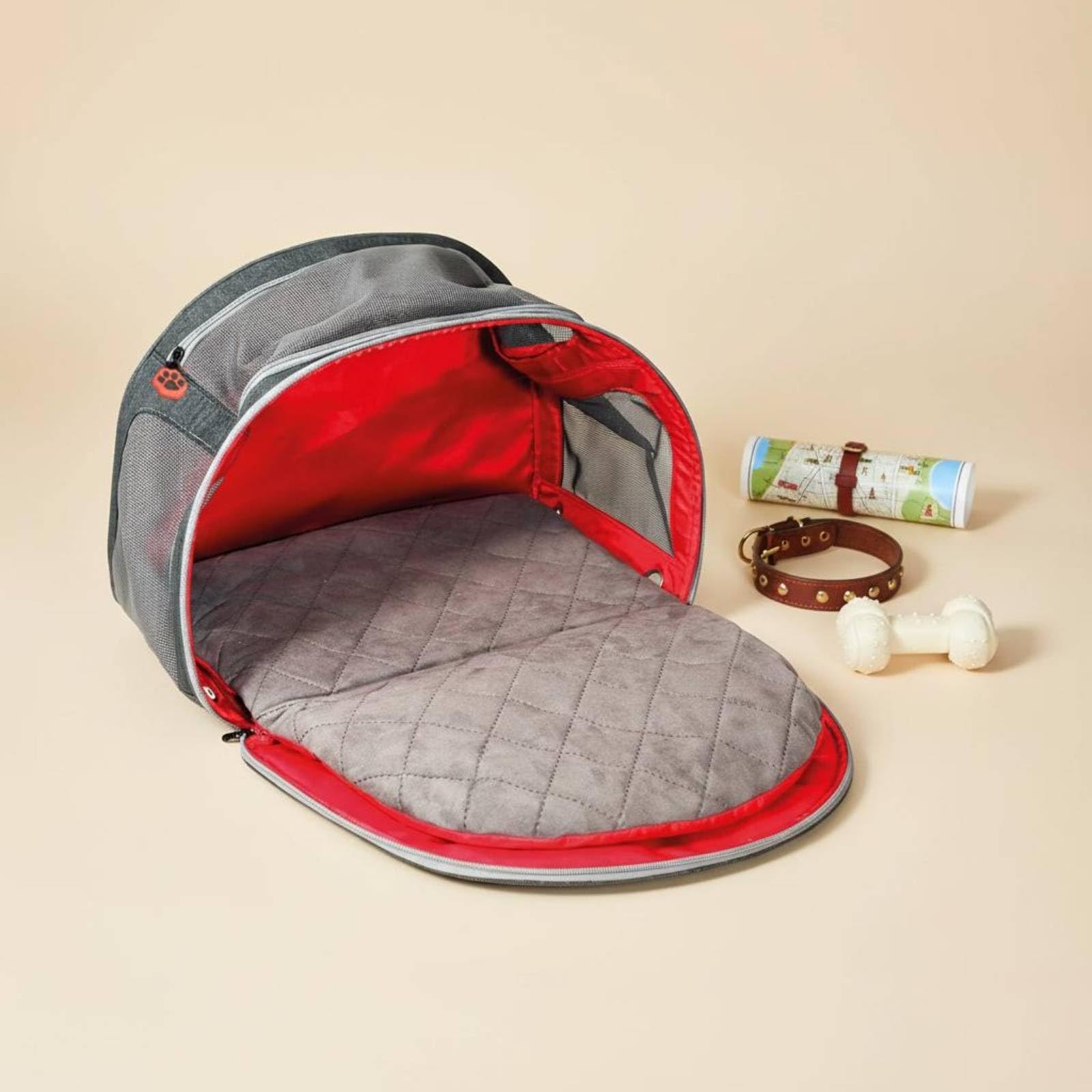 KESOTO Transportín para Mascotas Transportín Bolso Caja Suave Plegable Cama Portátil con Malla Transpirable Entrada Correa Acolchado Adecuado para Viajes Compras y Café Pet Friendly