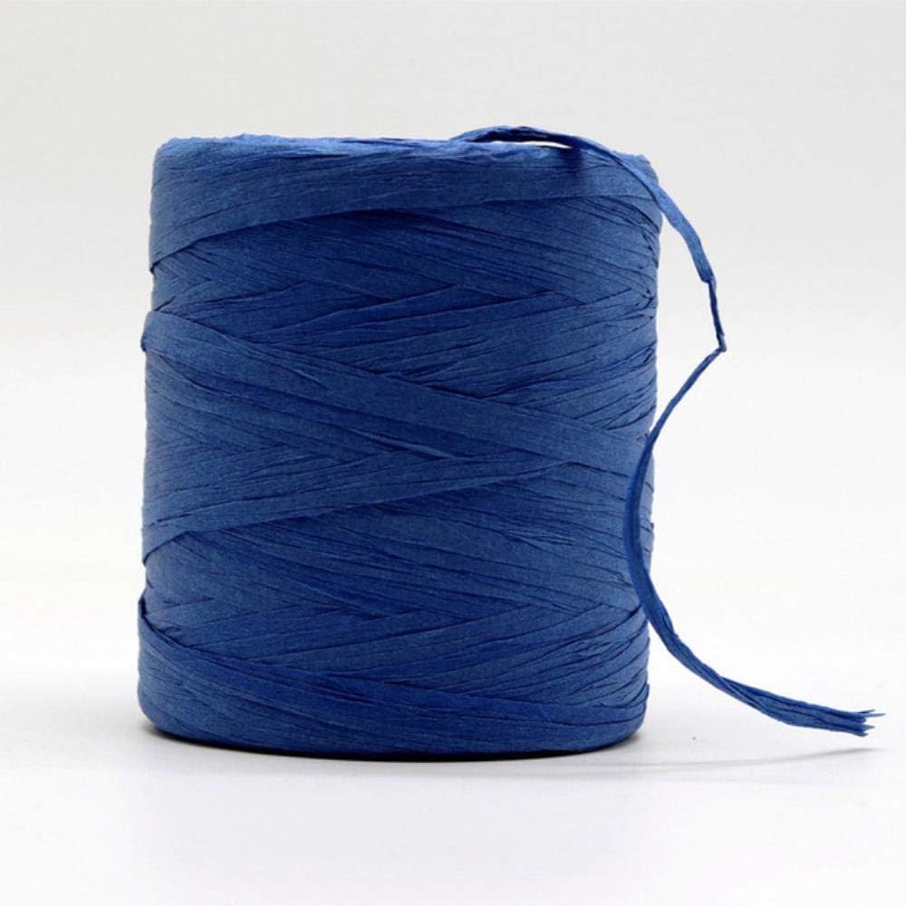 YEZINB Raffia Yarn Hand Crochet Raffia Bag Hat Summer Raffia Ribbon Rope For Handknitting Raffia Straw Hats,royal blue