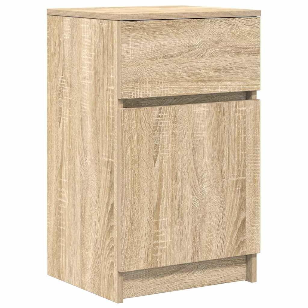 Meuble de chevet design moderne chêne Sonoma avec rangement