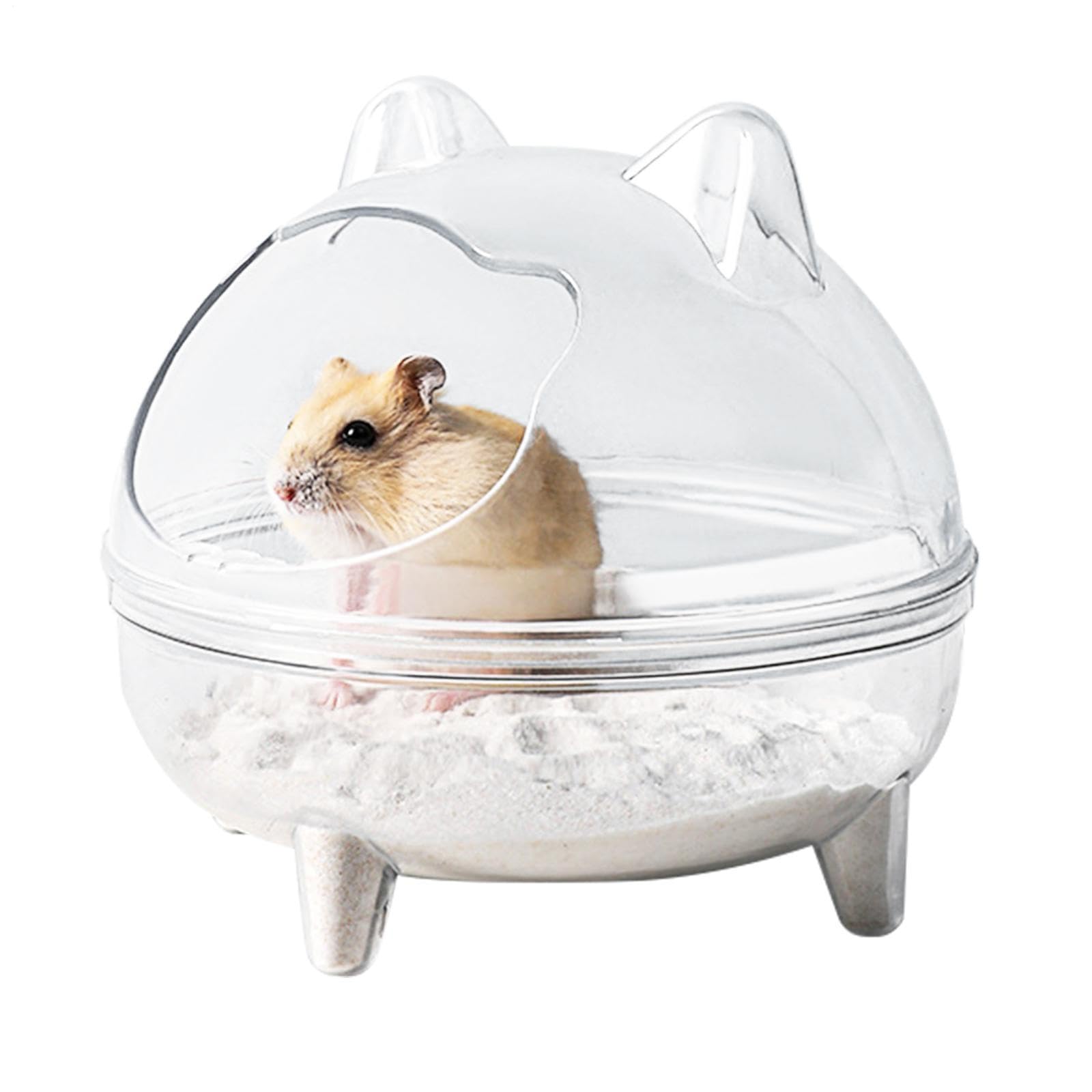 Hamster Sand Bath Container - Small Animal Bath House Sand Container, Hamster Dust Containers Golden Bear Bathroom Anti-Spill, High Capacity Fully Transparent Field Of View For Syrian And Others