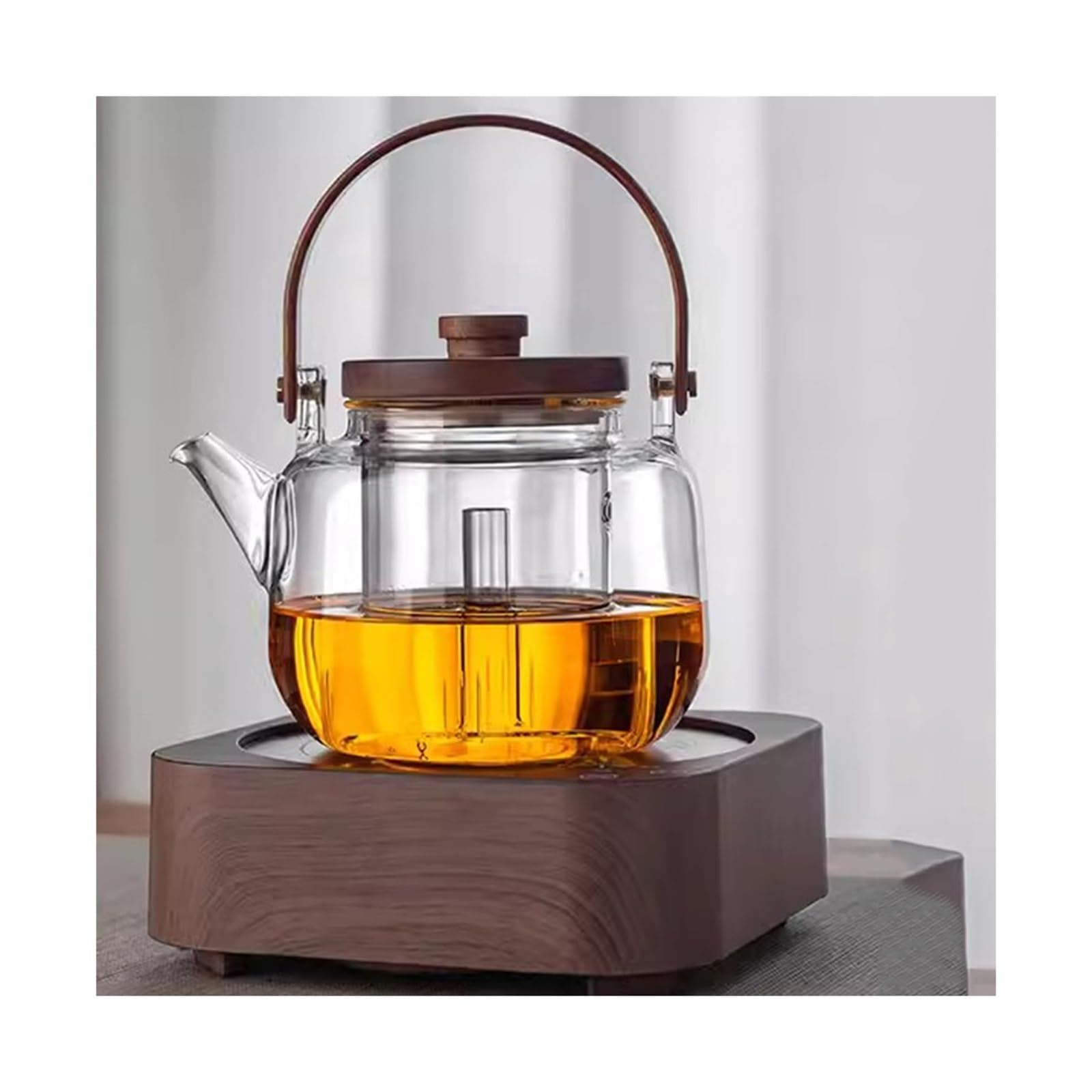 Théière en verre de grande capacité style épuré ensemble domestique