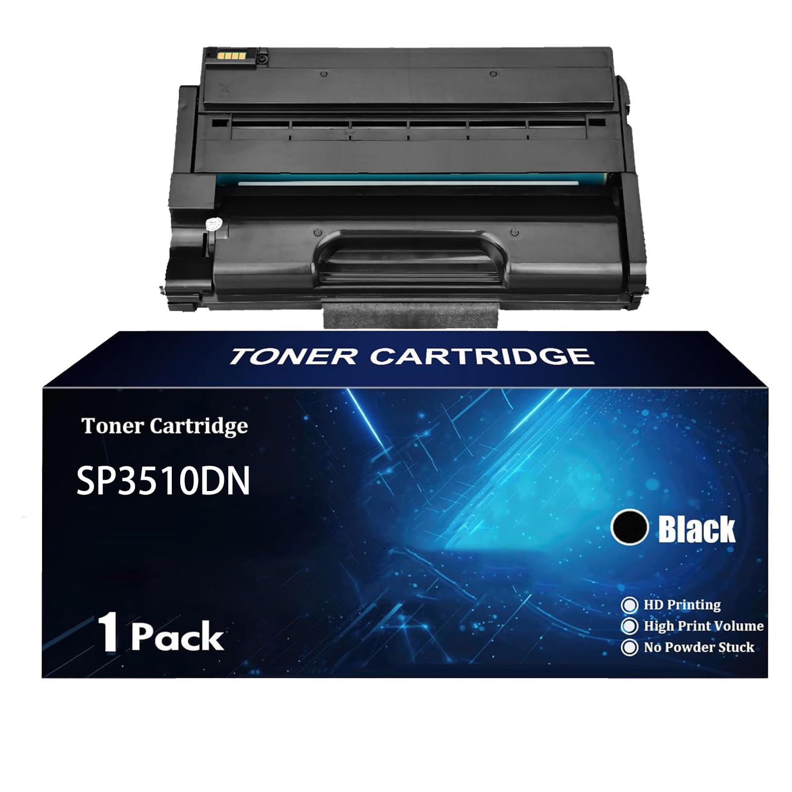 Czarny Toner 40646 Z Chipem, Kompatybilny Z Drukarkami Ricoh Aficio SP3500N, SP3500SF, SP3510DN I SP3510SF; Kaseta Do SP3510DN,5000 | Materiały biurowe, kompatybilny toner, kompatybilny z tuszem