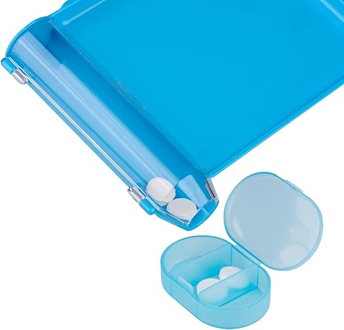 Miniatura 5 de Bandeja de conteo de pastillas, contador de pastillas para mano derecha con espátula (azul claro)