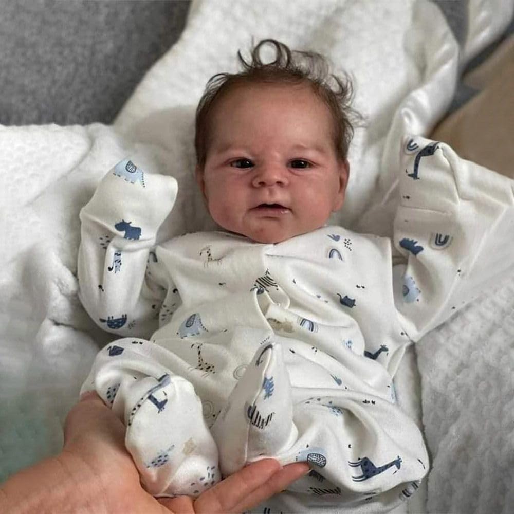 RXDOLL Full Silicone Baby Doll 17 inch Lifelike Reborn Baby Dolls Silicone Full Body Girl Realistic Babys Doll Anatomically Correct Real Life Reborn Dolls with Accessories