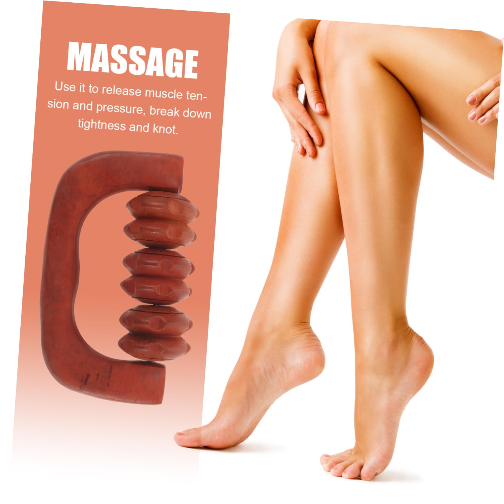 BESTYASH 3 Piezas Rodillo de Masaje de Madera Espalda y Cuerpo Herramienta Manual Relajación Muscular Rodillo Reutilizable de Yoga y Ejercicio Masaje