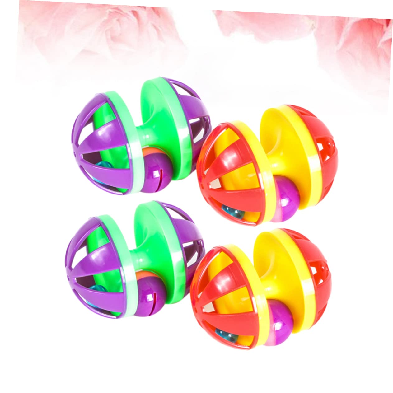 minkissy 12piezas Juguetes para Gatos Cascabeles De Balones Interactivas De Plástico para Diversión y Estimulación para Gatos Aleatorios