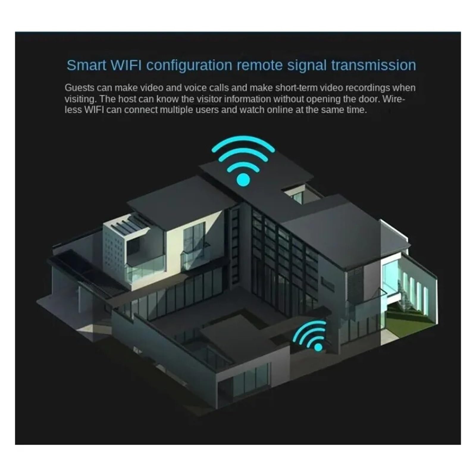 720P Tuya Kamera Dzwonkowa WiFi Inteligentne Domowe Wideo Dzwonek Do Drzwi Bezprzewodowy 2-kierunkowy Dźwięk Wykrywanie Ruchu PIR Bezpieczeństwo Domu Różnorodne środowiska Domowe