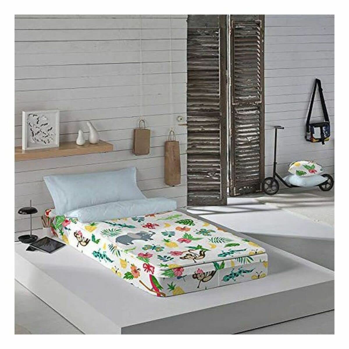 Parure de lit de 90 cm Jungle Exotic en coton peigné haut de gamme