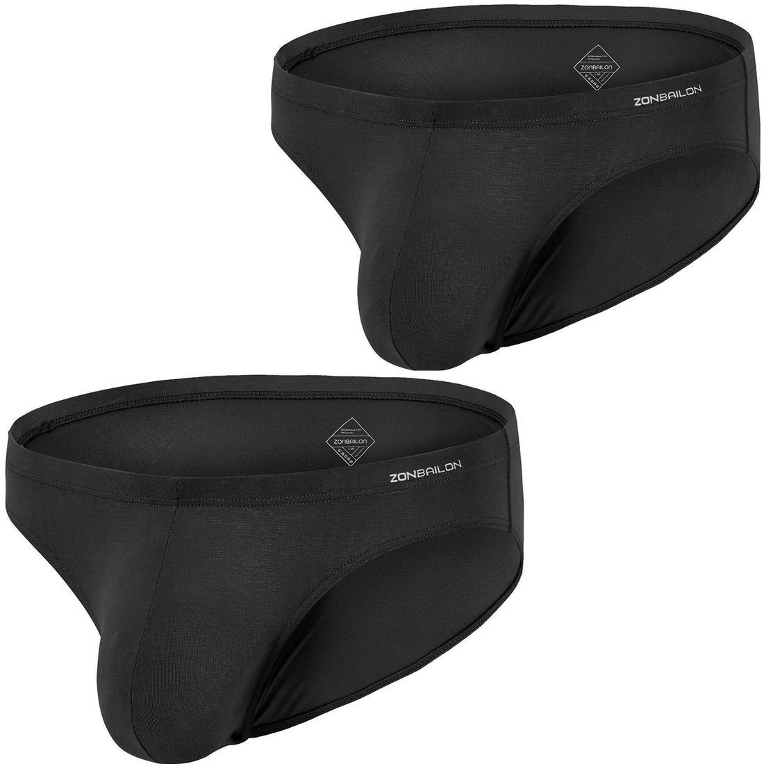 ZONBAILON Mens Bulge Enhancing Underwear Briefs with Big Ball Pouch Sexy Low Rise Soft