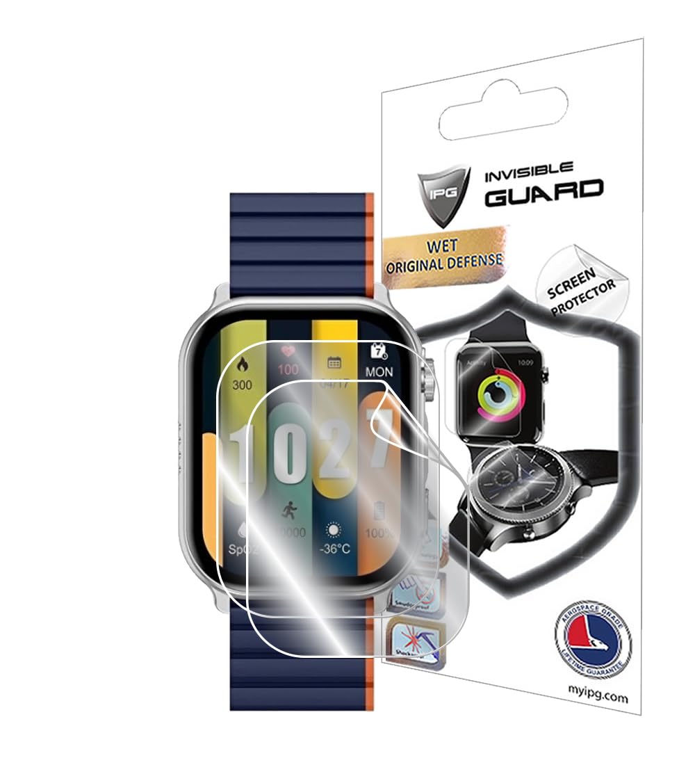 IPG for Kieslect KS Pro Smart Watch Hydrogel Screen Protector (2 Units) Invisible HD Clear Film Anti Scratch Guard-Smooth/Self-Healing/Bubble for KS Pro