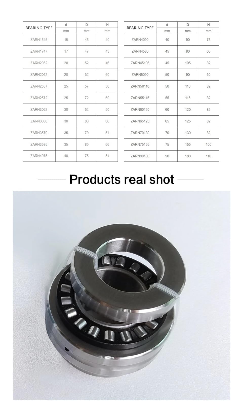 Roulements combinés de précision for Machines-Outils de précision ZARN3062TN/P4
