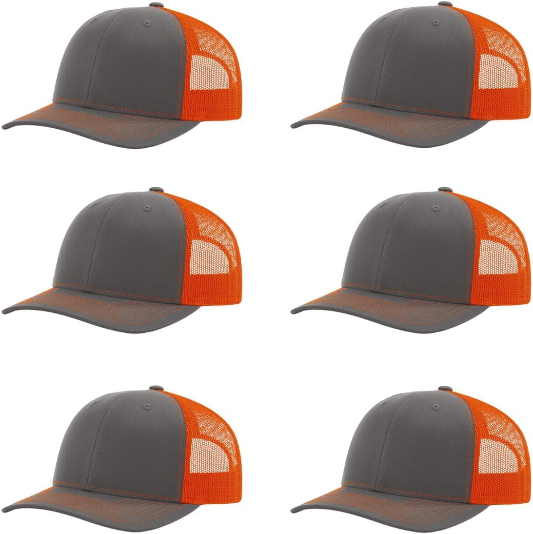 Richardson 112 Classic Six-Panel Adjustable Snapback Trucker Cap | Bulk Packs Available