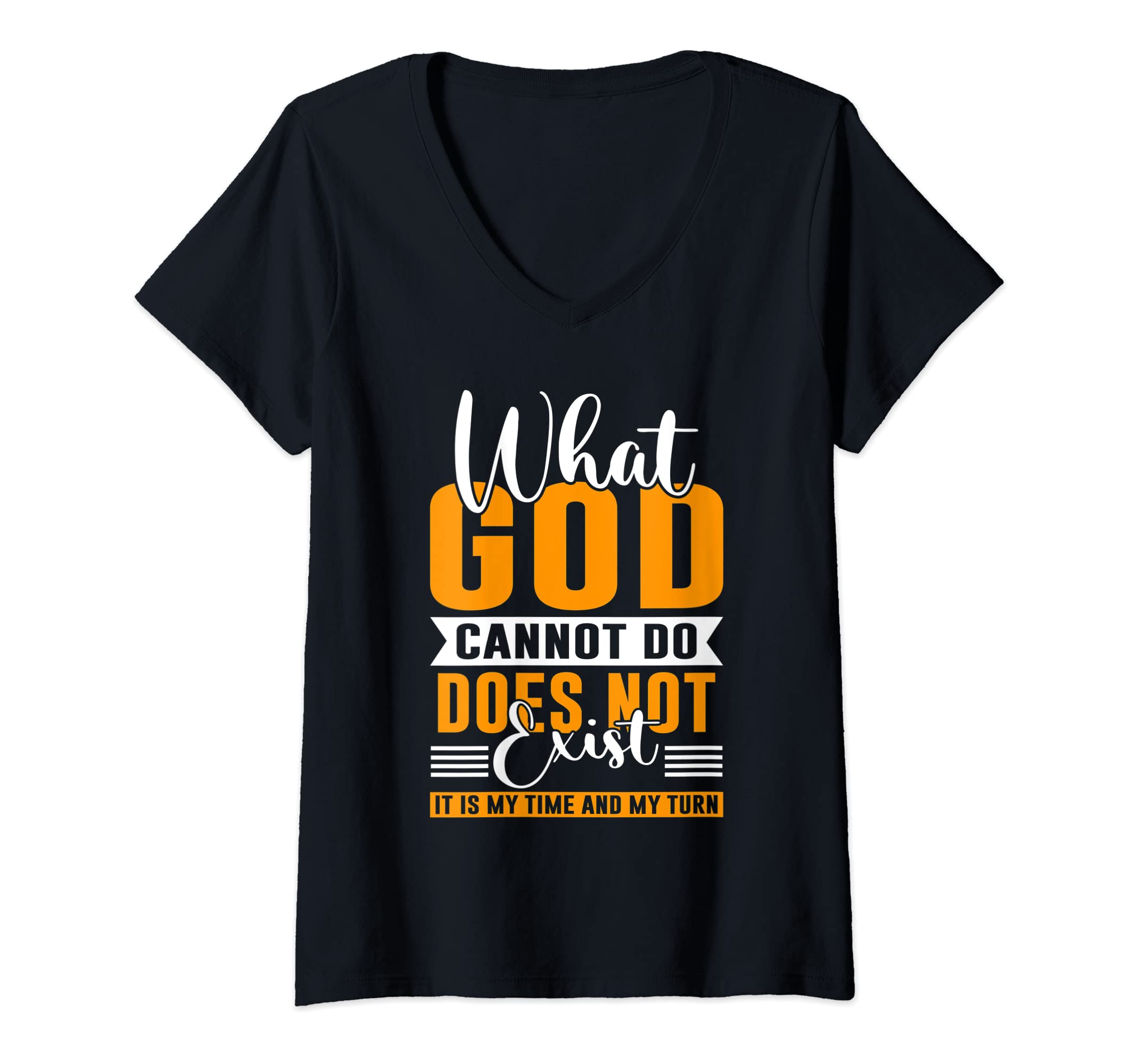 STGWomens What God cannot do does not exist NSPPD Prayer V-Neck T-ShirtOEKO-TEX STANDARD 100