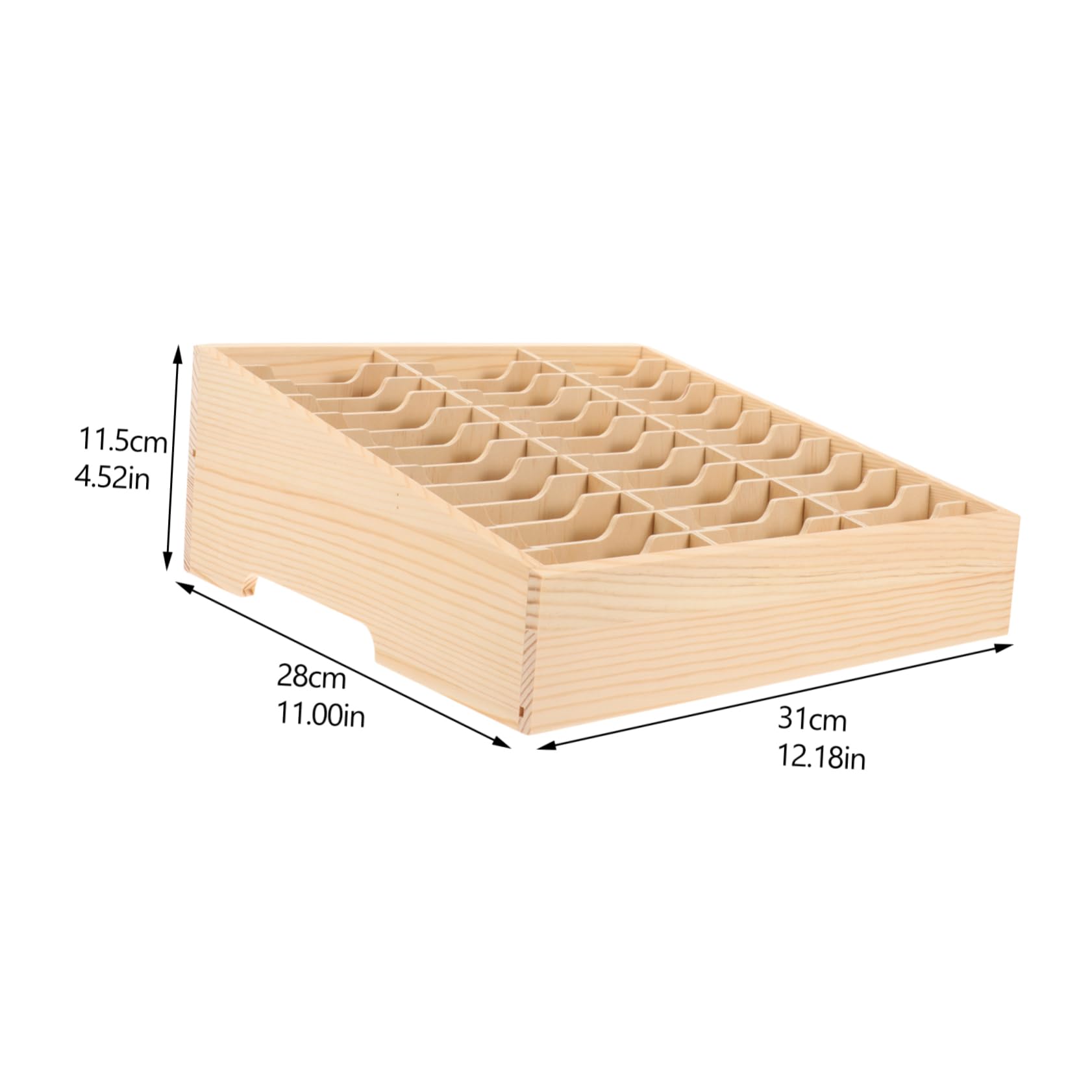 Organizador de Escritorio de Madera con Múltiples Compartimentos para Móviles Caja de Almacenamiento para Oficina Aula y Protección y Funcional