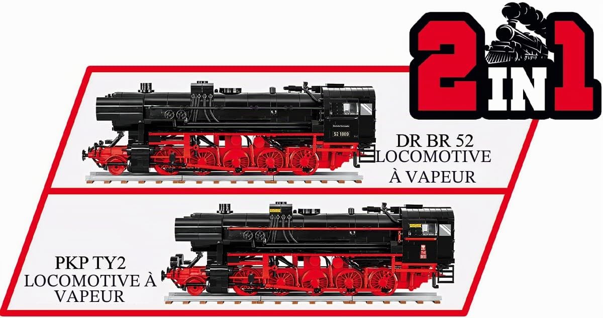 COBI Locomotive à Vapeur DR BR 52/TY2