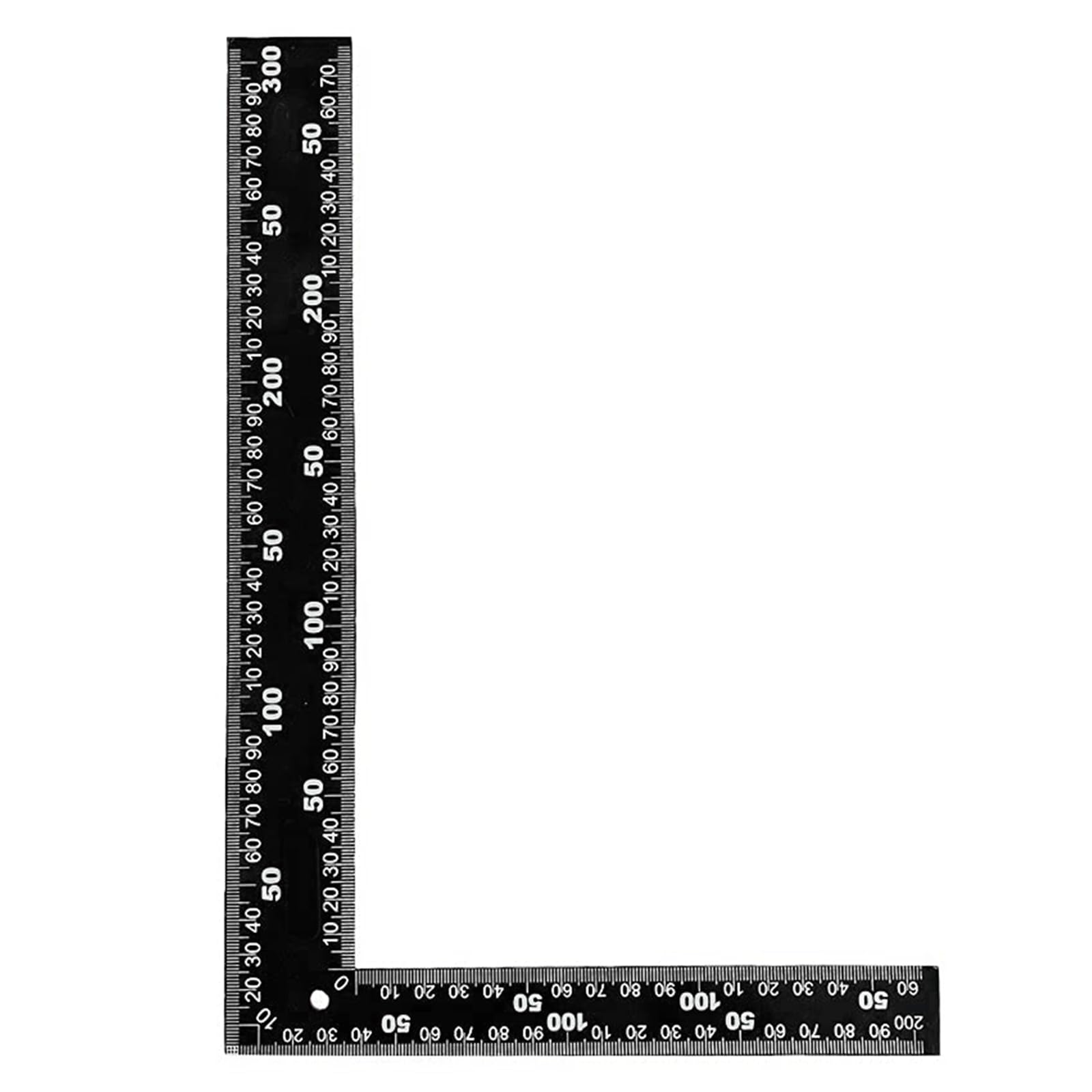 Cerctla Black 20 X 30Cm Steel Tri Framing Set Square Right Angle Straight Edge L Ruler, Roofing Rafter Framing Square, Right Angle Ruler, L Shape Rulers