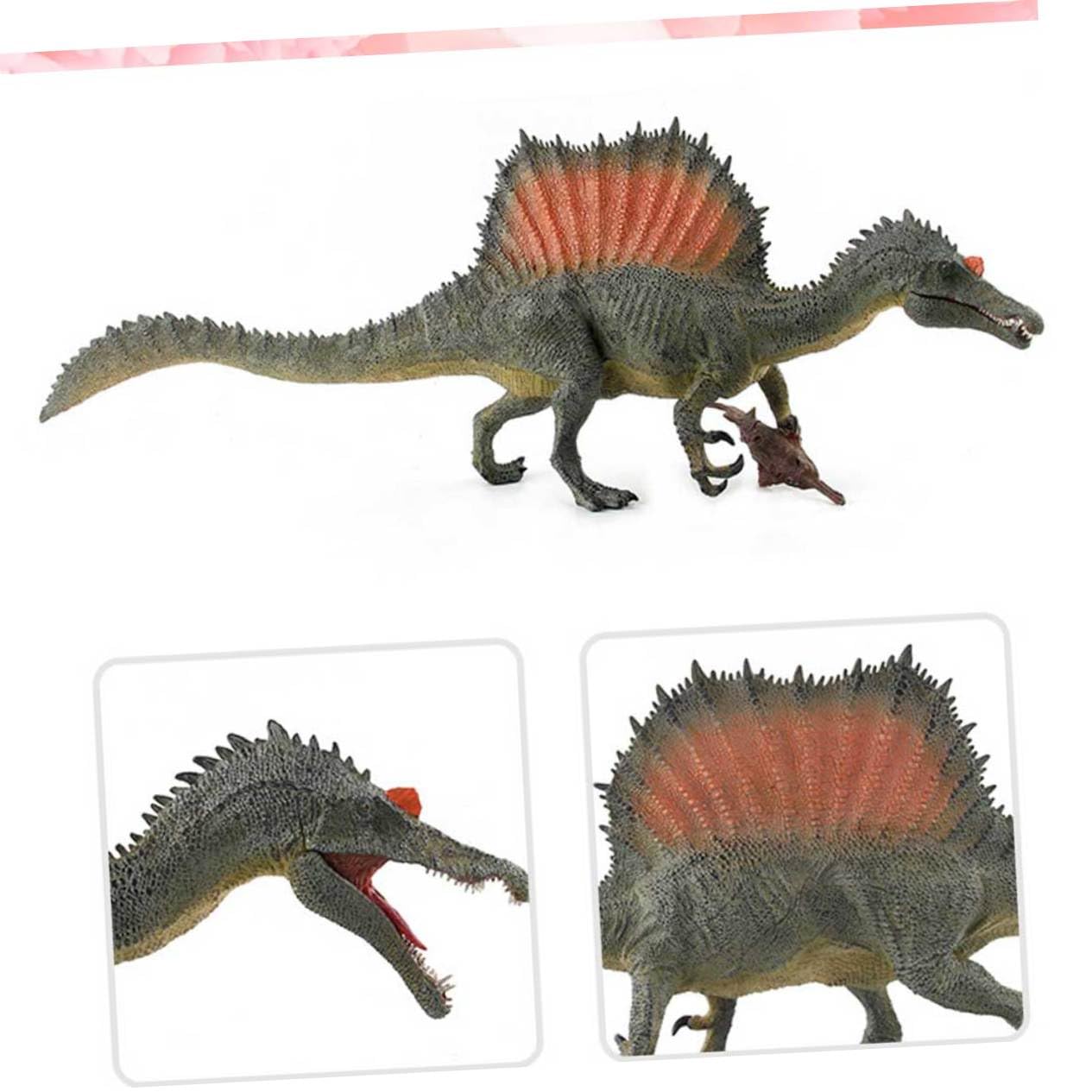 TOYANDONA Figura de Dinosaurio con mandíbula móvil de plástico Texturizado Claro, Escultura artística para Escritorio en casa, Juguete Realista de Dinosaurio para Regalo Infantil