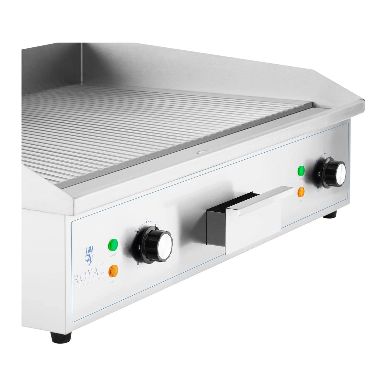 Royal Catering RCPG 51 Doppel Elektro Grillplatte 700 x 400 mm gerillt 4.400 W Griddleplatte Bratplatte Griddleplatte elektrisch