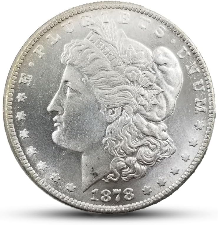 1878 Morgan Silver Dollars, Antique U.S. Coins for Collectors, American Ancient Coin, Lucky History Old Coin Collection, Vintage Commemorative Gifts (Morgan 1878)