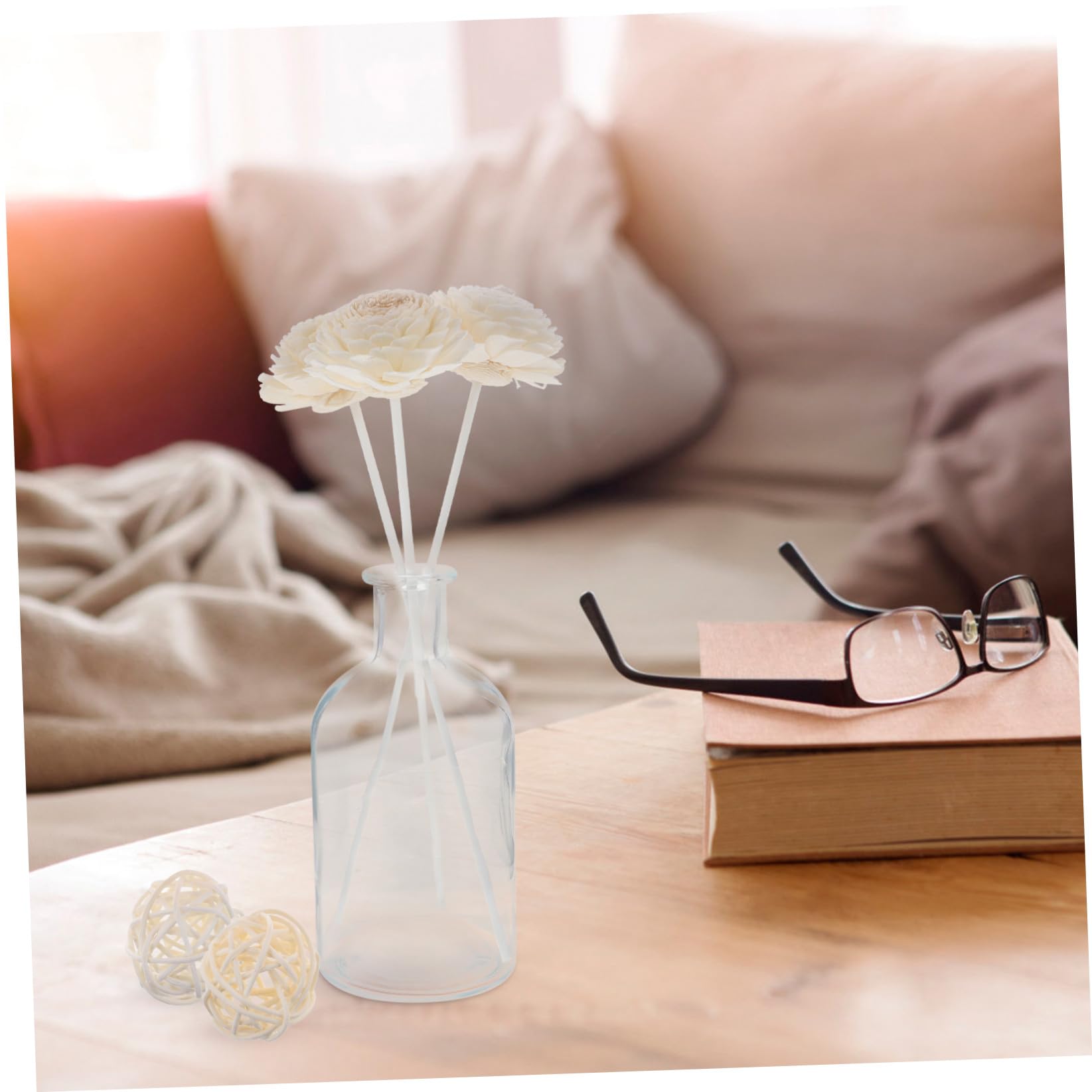 MAGICLULU 5 Scatole bastoncino per aromaterapia senza profumo bagno profumo per bagno bastoni olio diffusore per Casa bacchette diffusore bastoncini diffusori e sepak takraw bianca