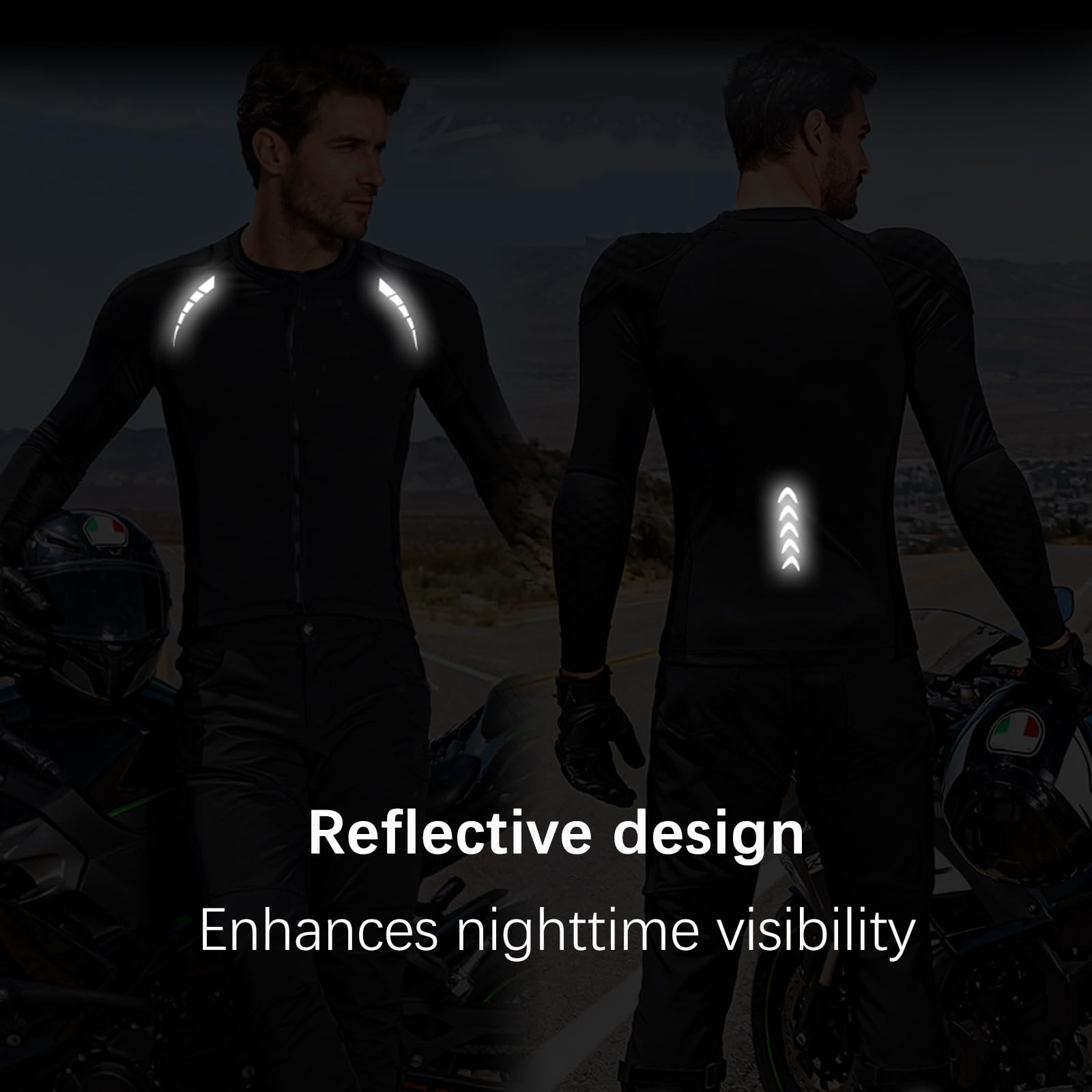 Giacca Moto Mesh Estate Uomo, Maglia Corazzata Moto Traspirante con 7 Protezioni, Alta Elasticità Leggera Riflettente Pendolare Urbano Guida Fitness Palestra Abbigliamento
