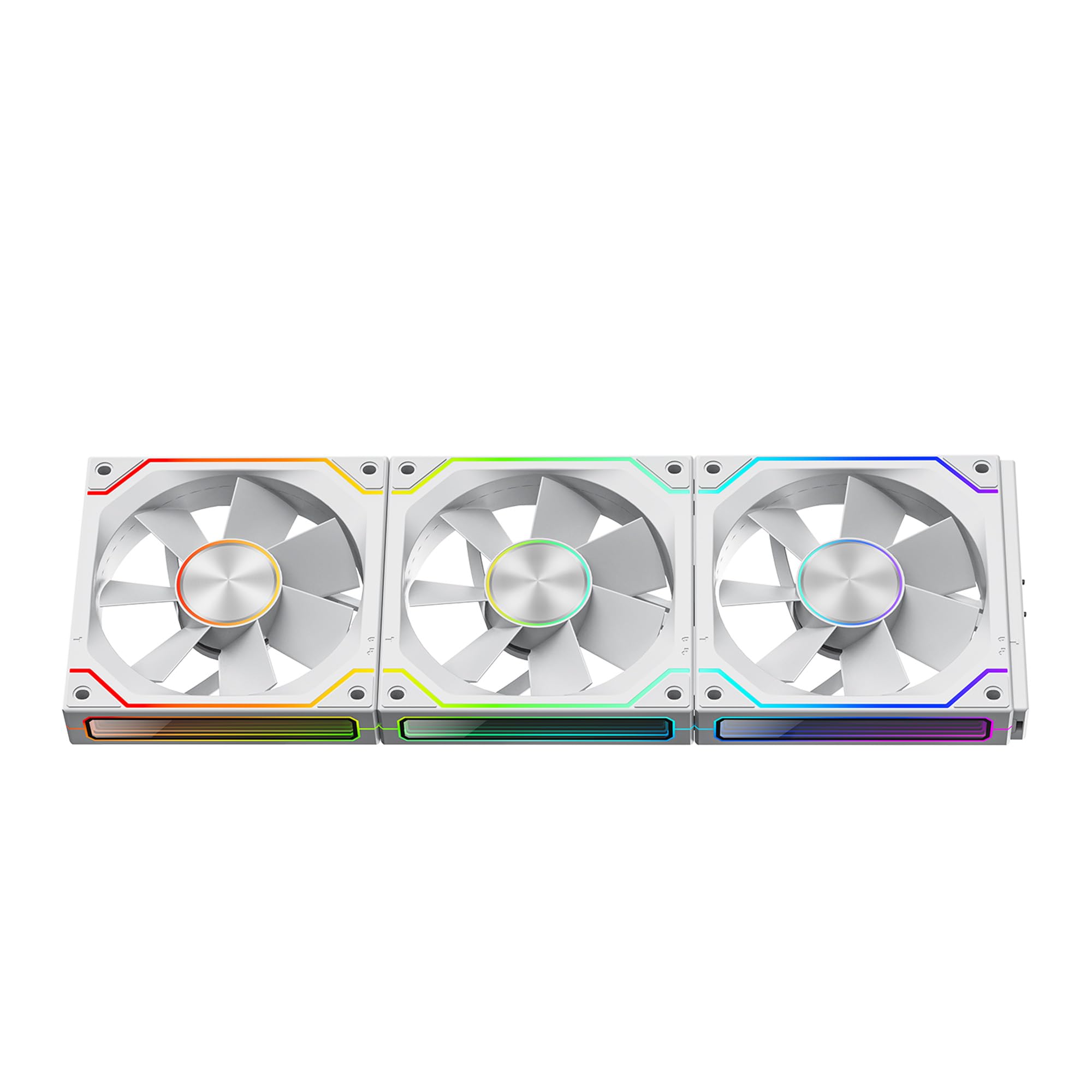 Ant Esports ShiftFlow 3-In-1 120mm ARGB Stackable Fan Kit with Forward/Reverse, Speed Control Switch and Wire Free Daisy Chain - White