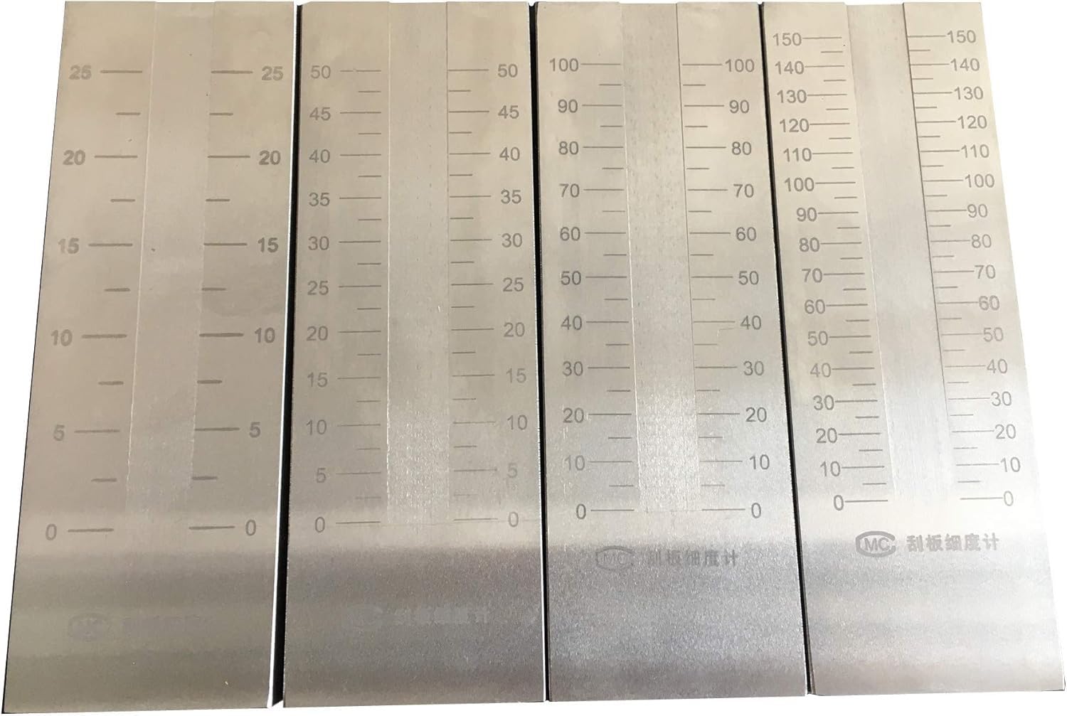 Jauge de finesse en acier inoxydable à rainure unique, jauge grindomètre, mouture canal 25um, 50um, 100um, 150um disponible(Singleslot0-150um)