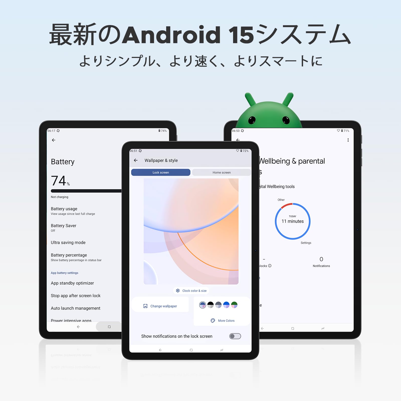 Amazon.co.jp: 【Android 15 タブレット 2025 初登場 +付属キーボード 
