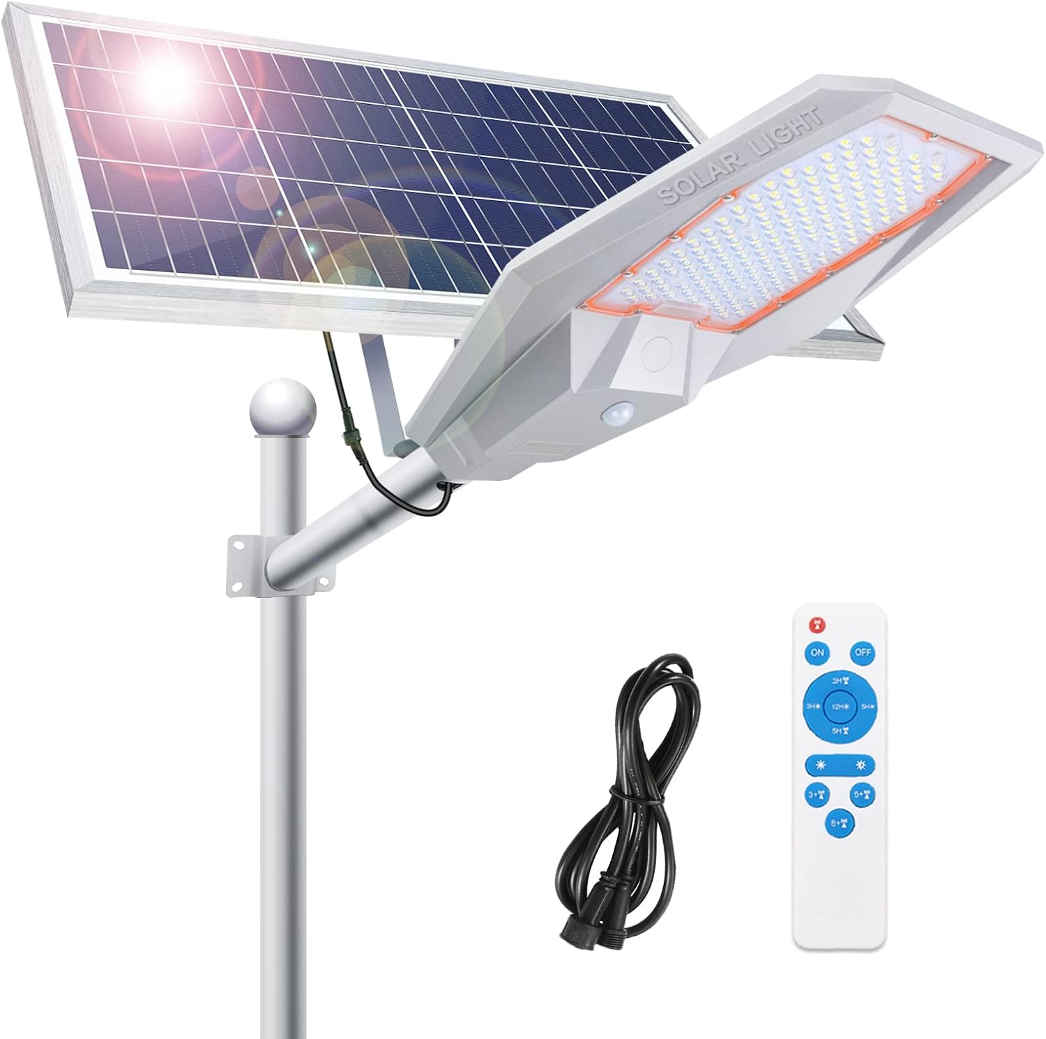 400W Solar Street Light APONUO Solar Street Lights Outdoor Dusk to Dawn