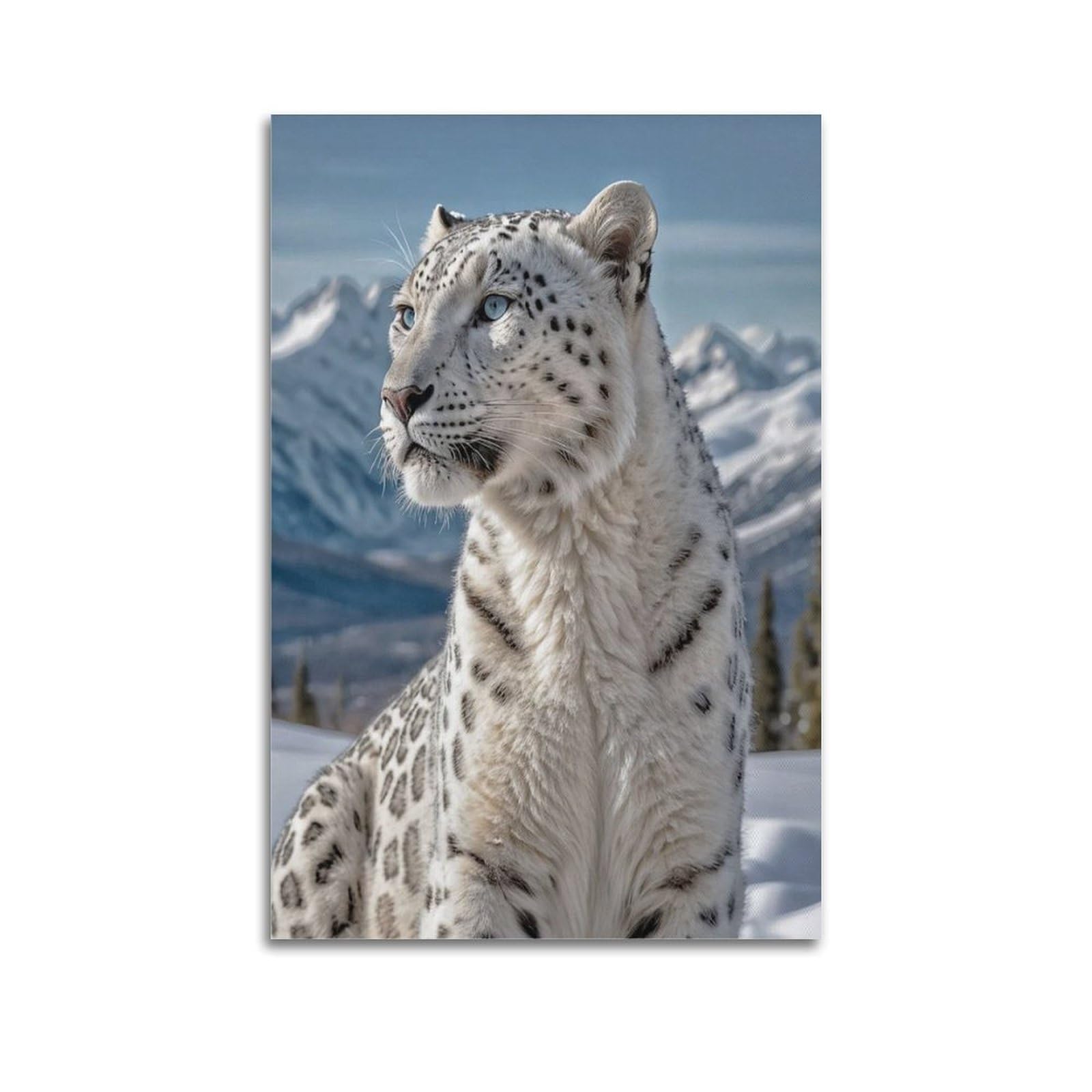 Léopard de montagne décoration murale moderne chic ZHOUKEG 60x90cm - 6