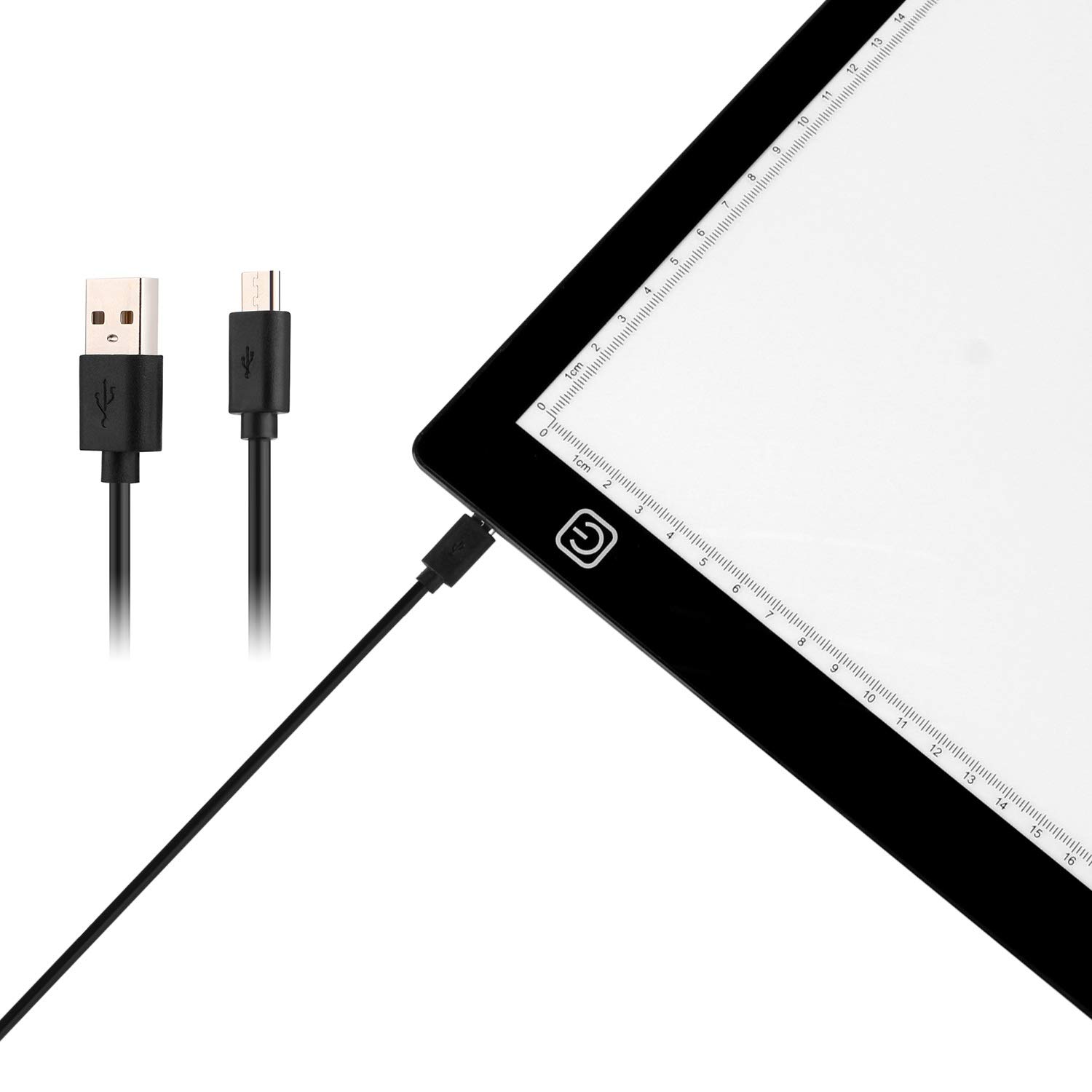Magnetisch A3 LED Leuchttisch, AGPtEK Leuchtpad Leuchtplatte für Zeichnen, 46.5cm/18.3inch x 33.7cm/13.26 inch A3 Größe 7mm Ultradünn, Stufenlose Helligkeitsregelung mit Speicherfunktion -"MEHRWEG"